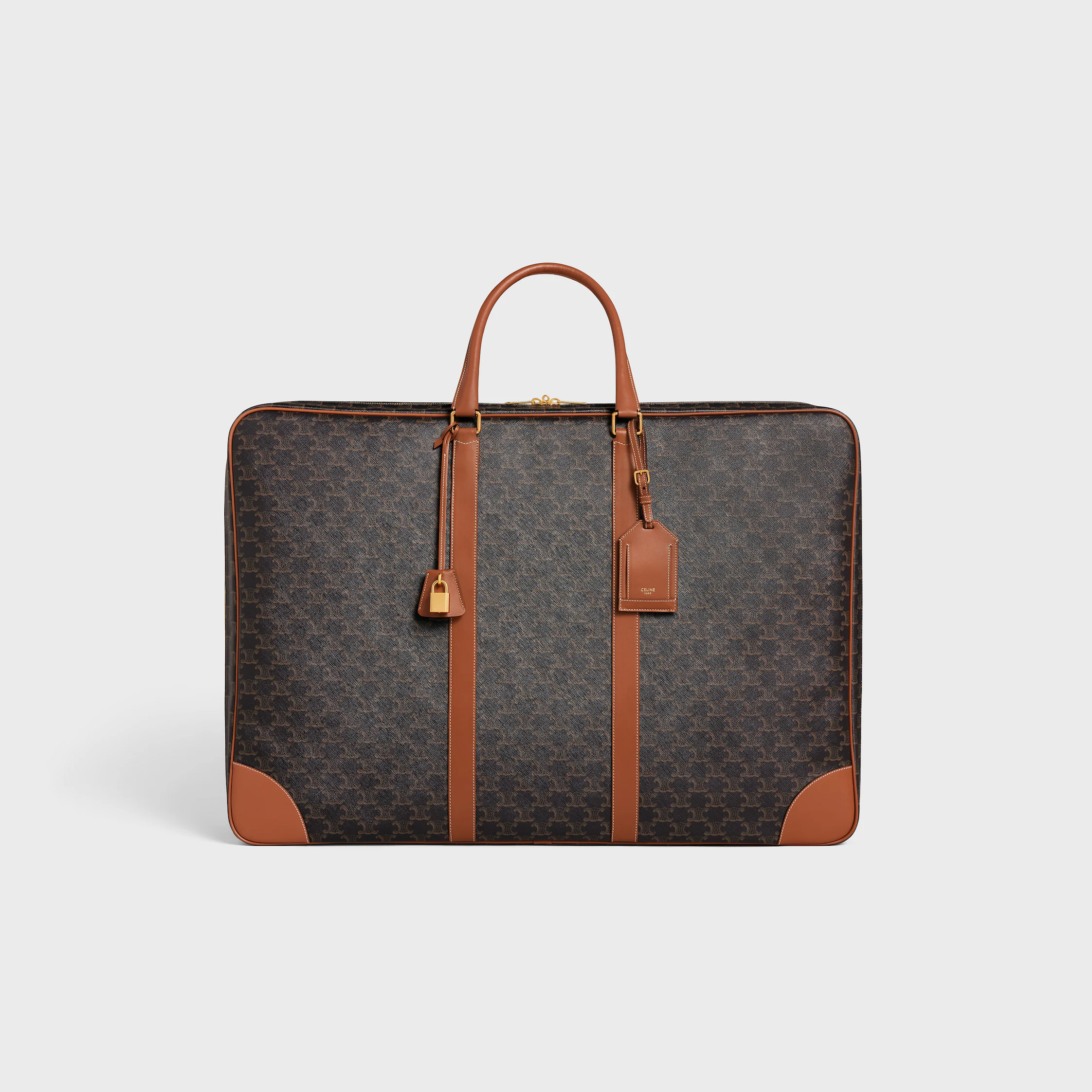 Valise souple 70 pouces Triomphe Canvas et cuir de veau