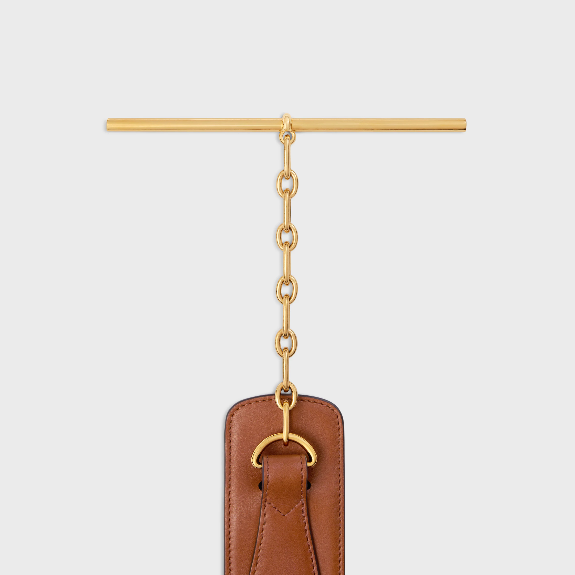 CEINTURE CÉLINE DISQUE GRANDE 50 MM EN VEAU SOUPLE NATUREL