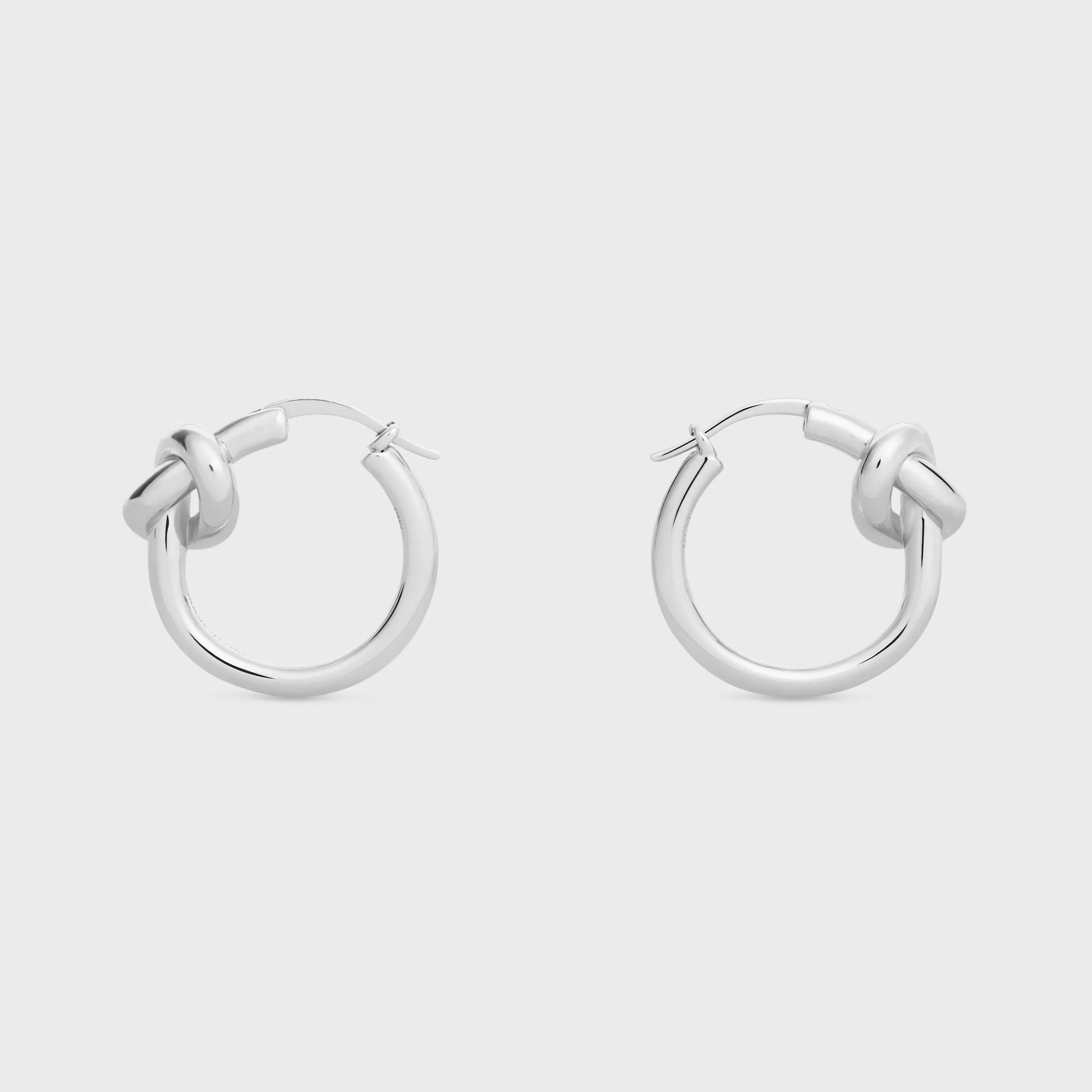 Petits boucles d'oreilles en laiton avec finition rhodiée