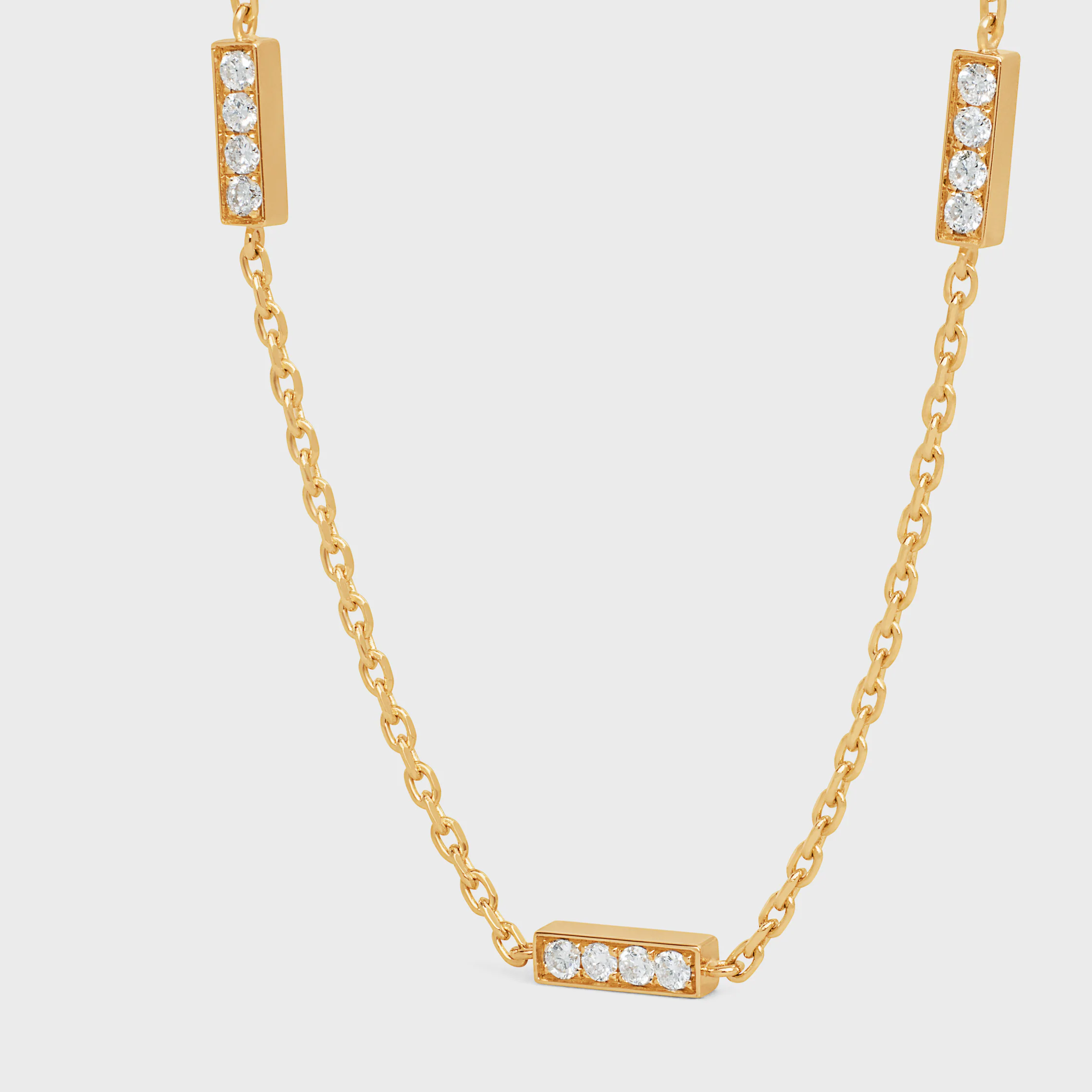 Bracelet triple Celine Line en or jaune et diamants