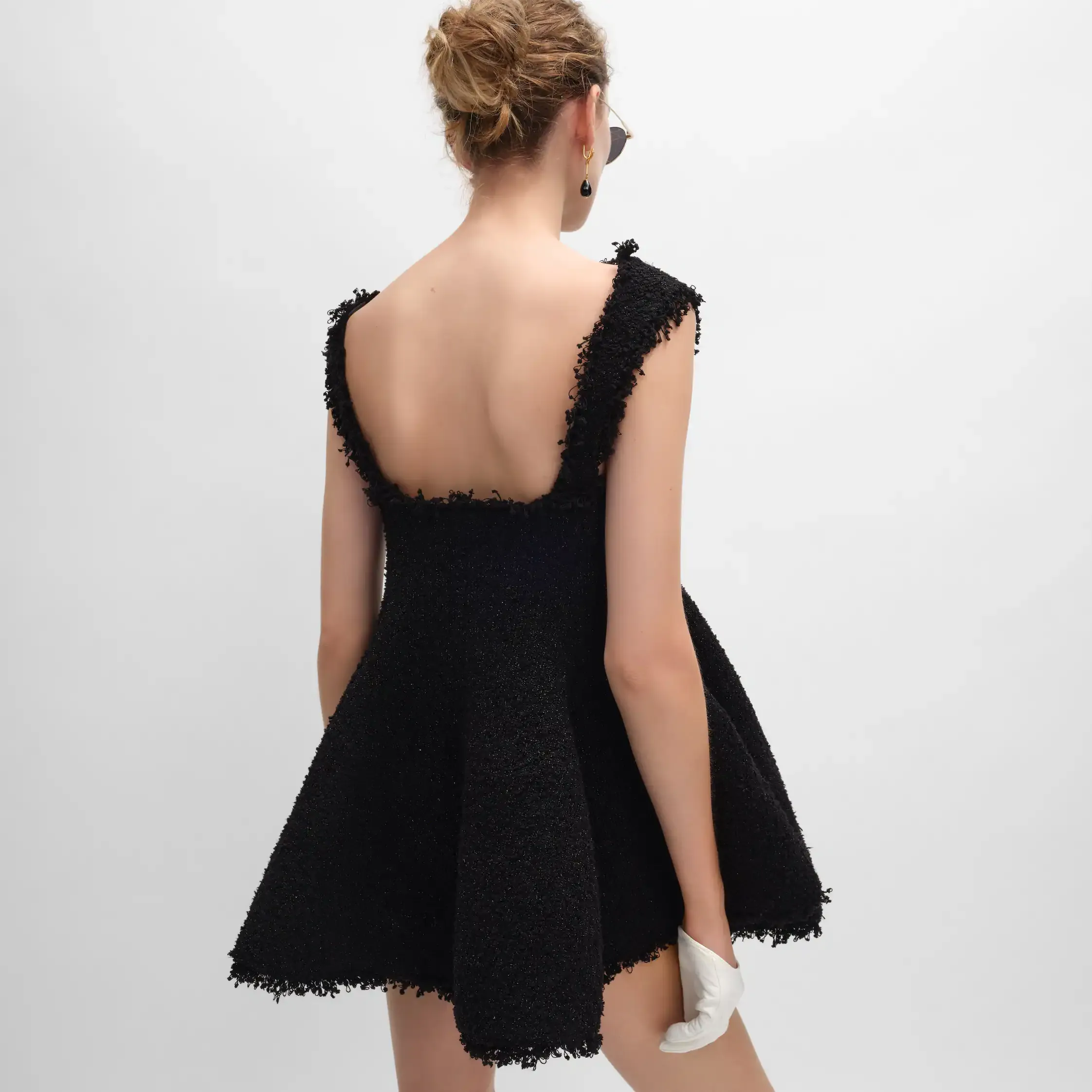 robe mini en tricot tressé