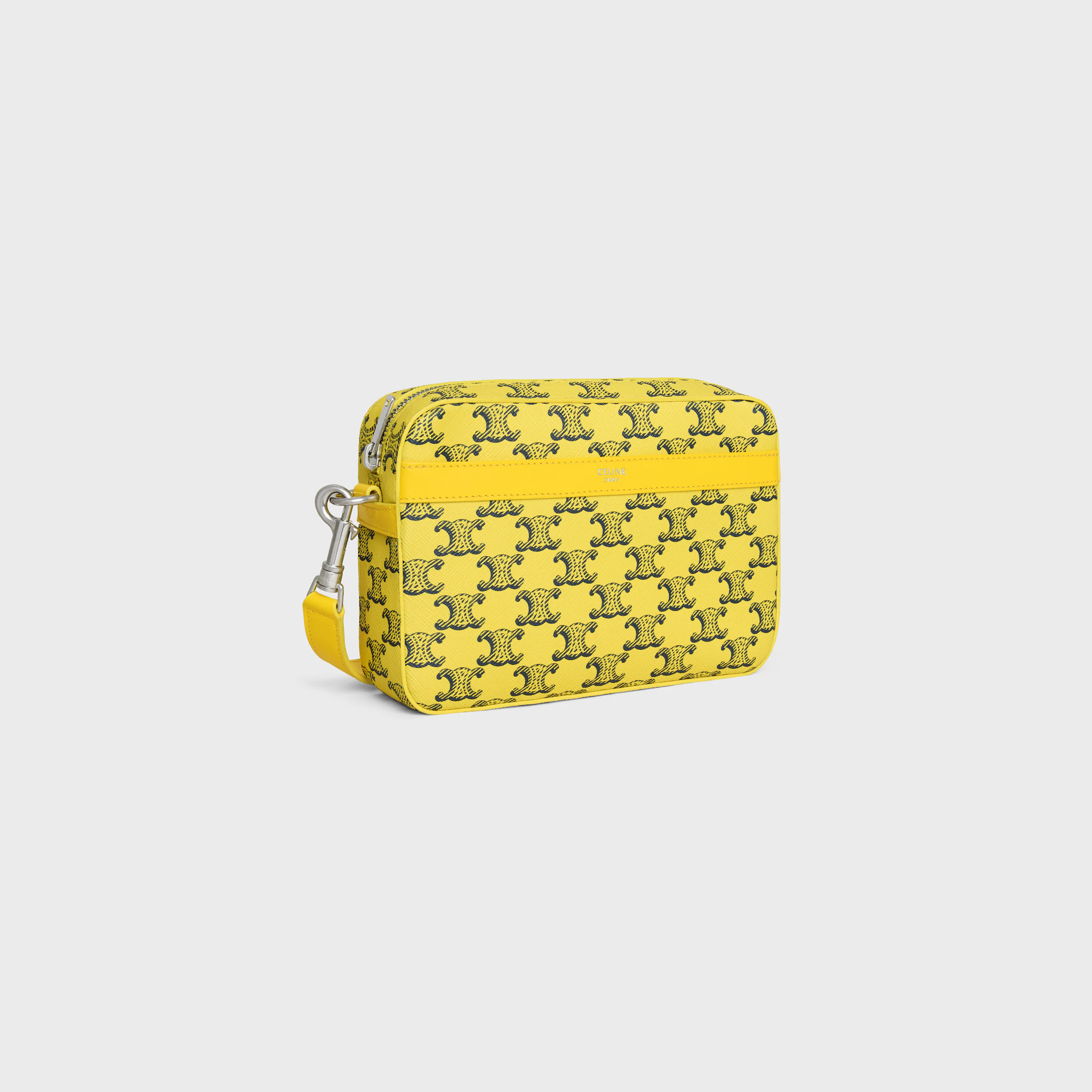 PETIT SAC À MAIN EN TISSU TRIOMPHE ET CUIR DE VEAU