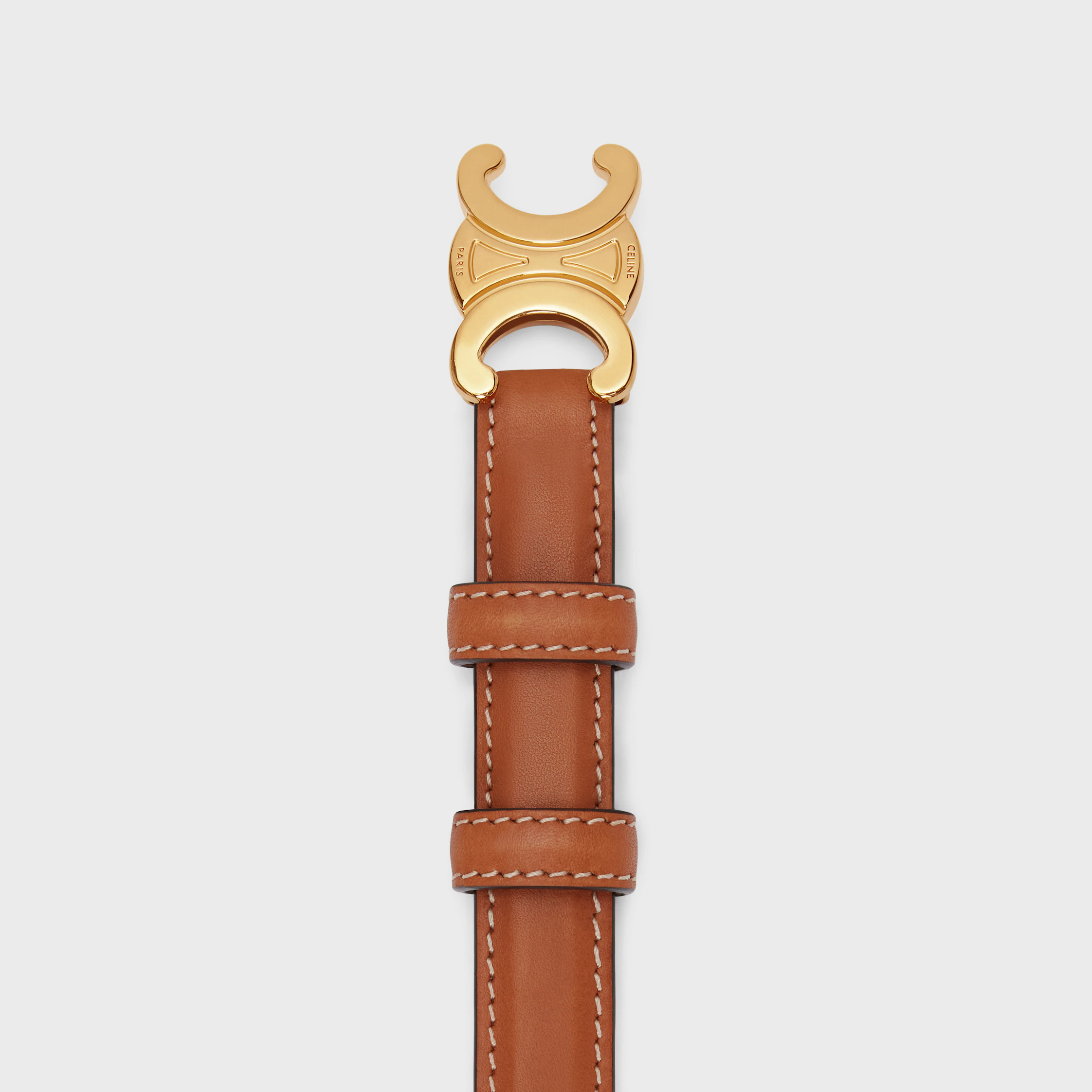Ceinture Triomphe 18 MM IN Cuir de veau naturel
