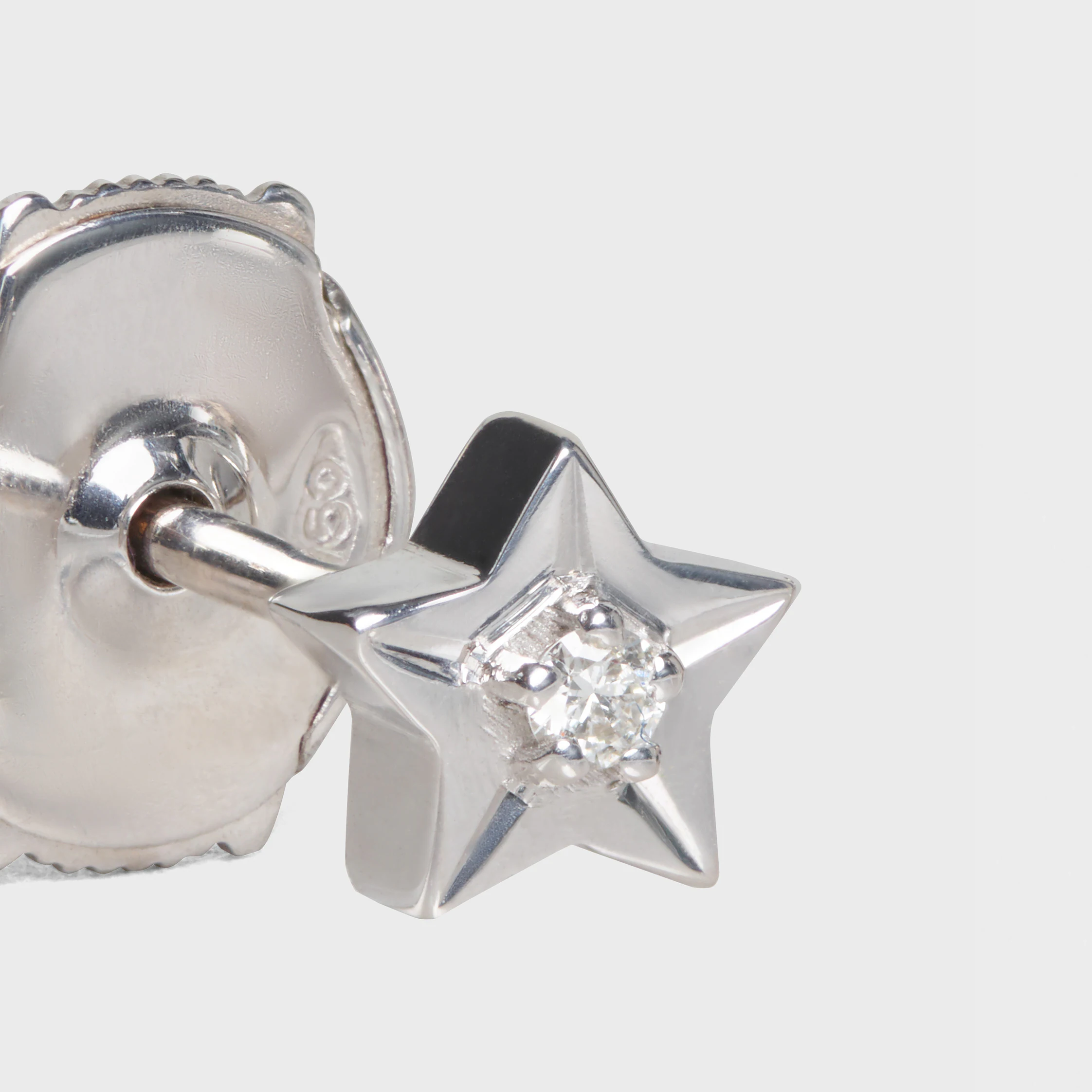 Boucles d'oreilles étoile Celine en or blanc et diamants