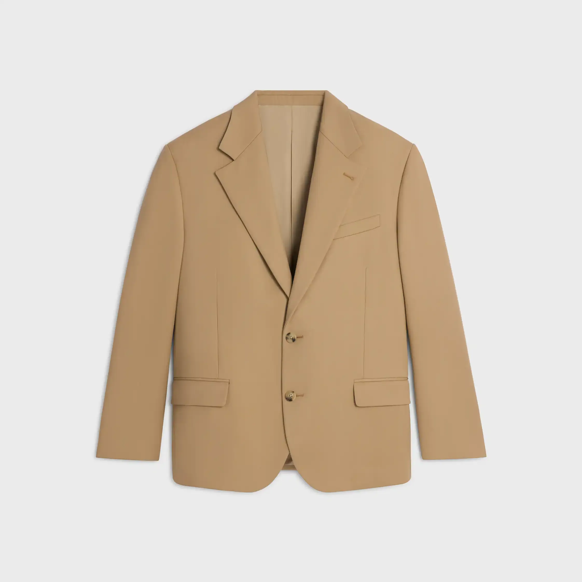 veste sur mesure en gabardine de laine élastique