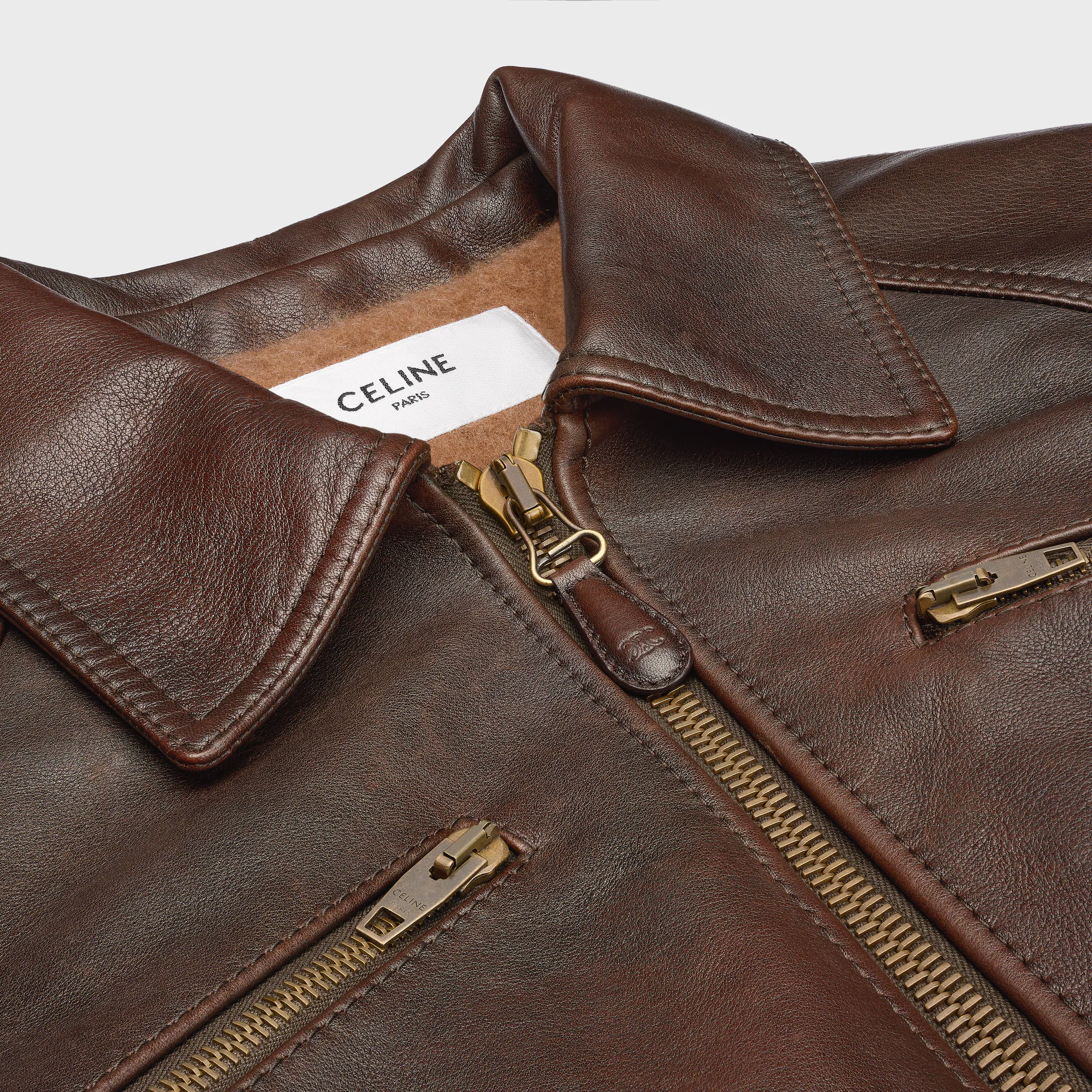 blouson en cuir de veau