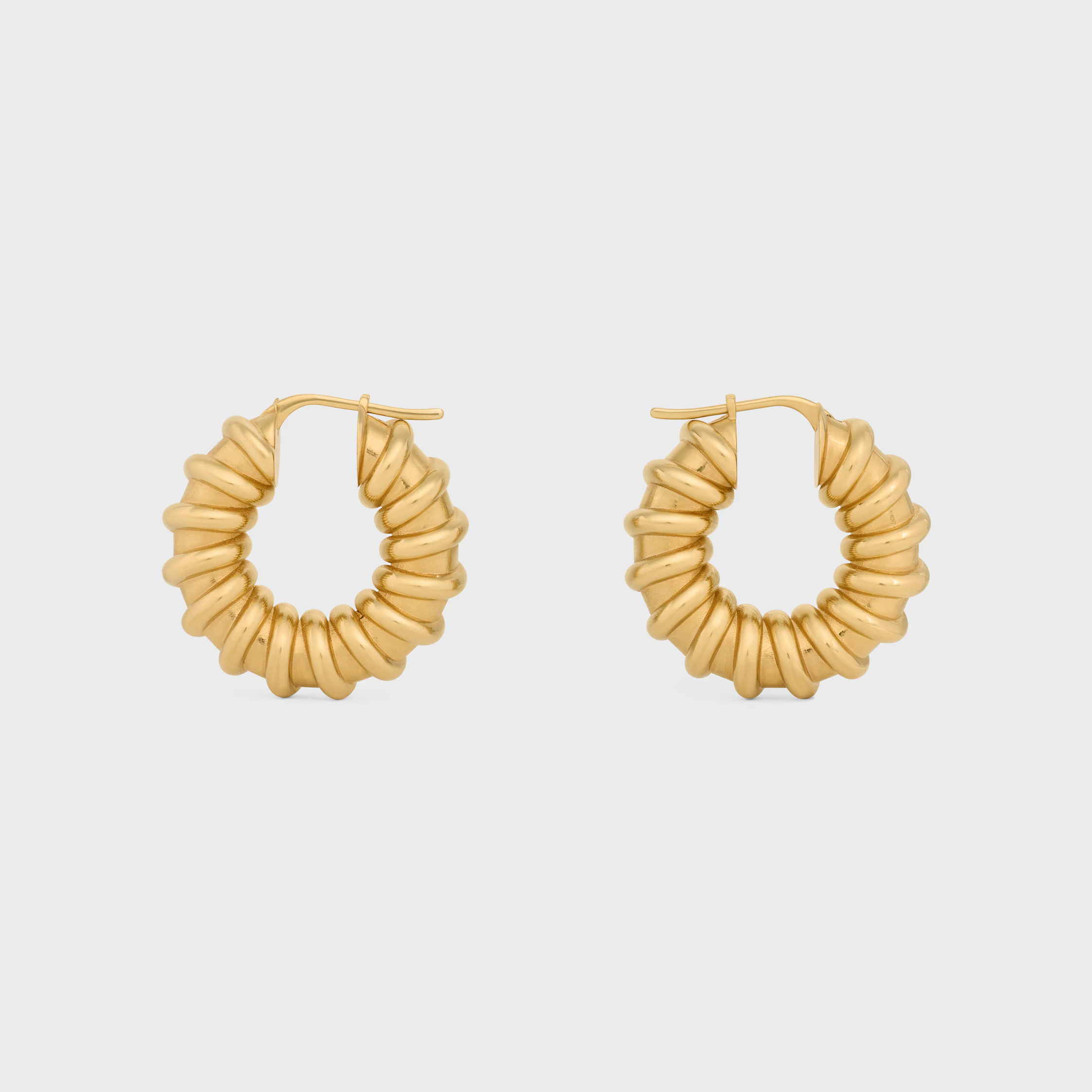 Boucles d'oreilles torsadées Celine en laiton finition or
