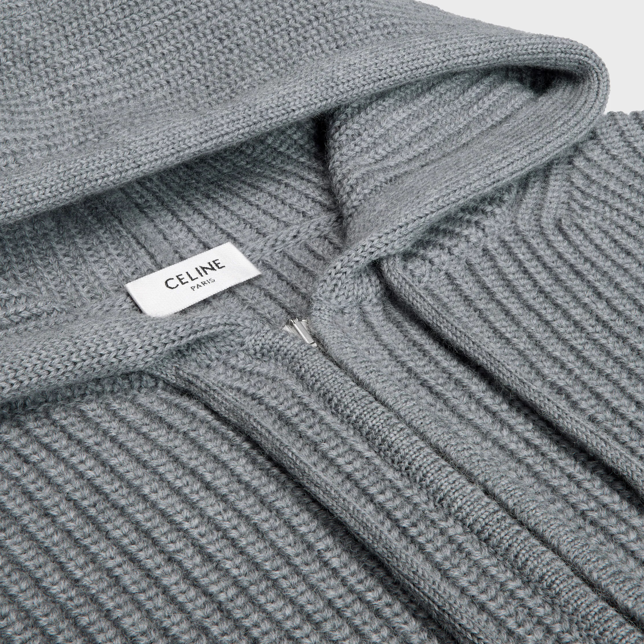 Cardigan à capuche en laine