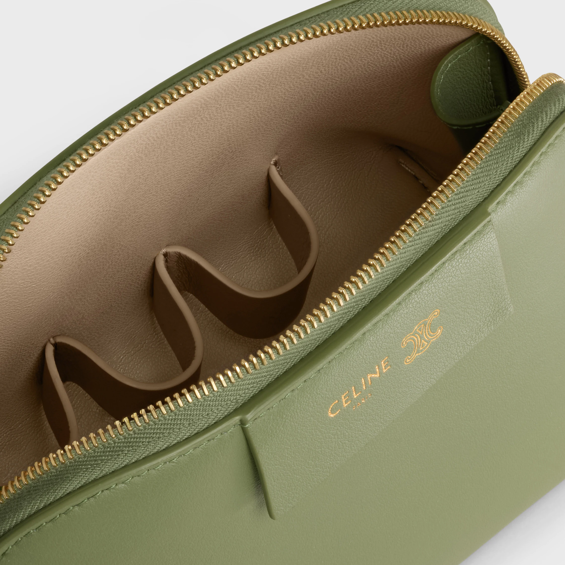 POCHETTE À ROUGE À LÈVRES EN VEAU LISS