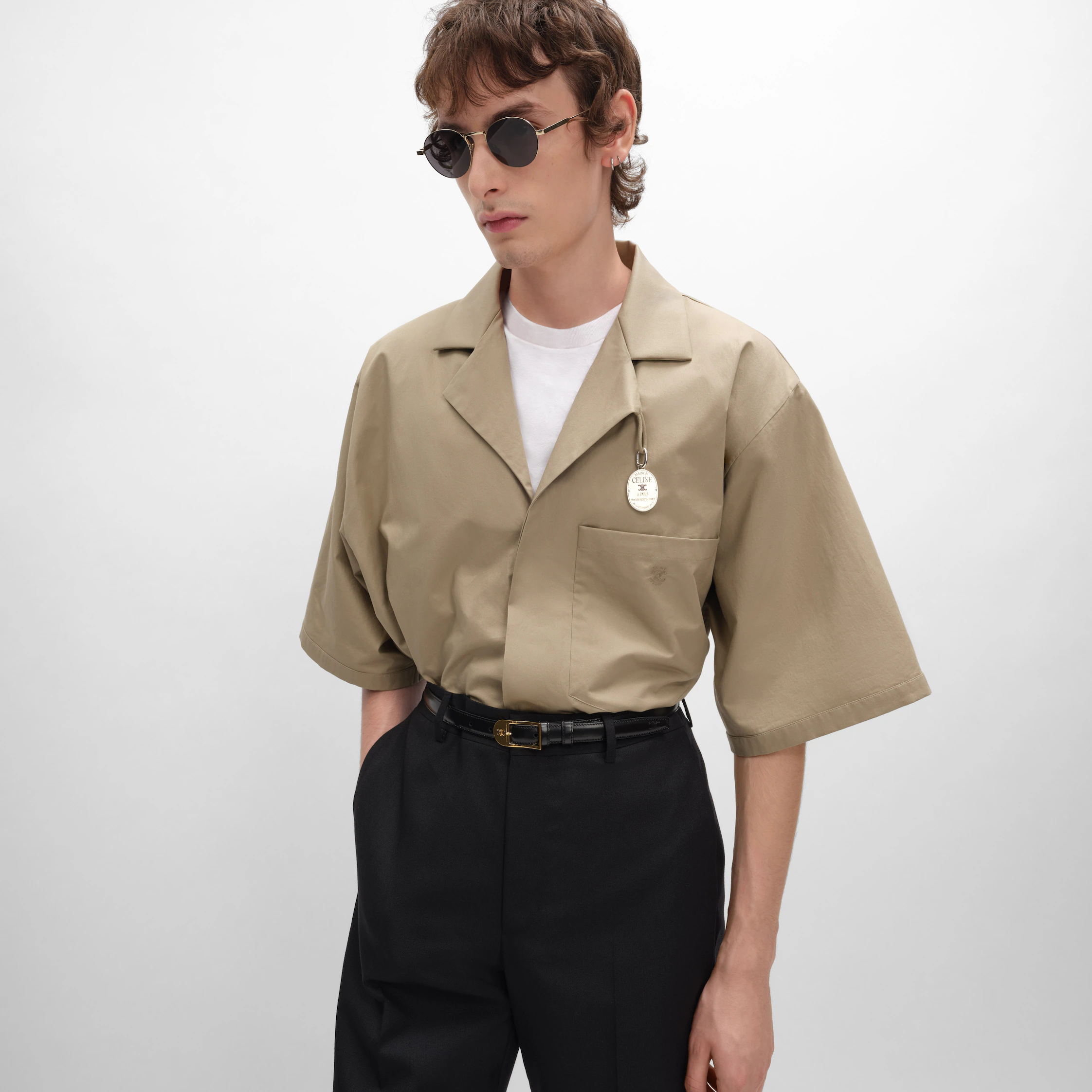 CHEMISE SCOUT EN GABARDINE DE COTON CLAIR