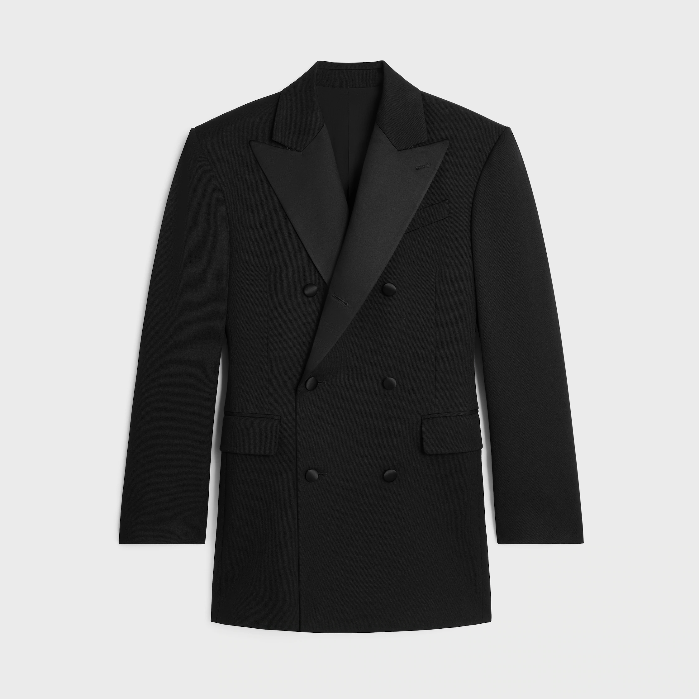 COLONNE TUX JACKET EN GABARDINE DE LAINES ET MOHAIR