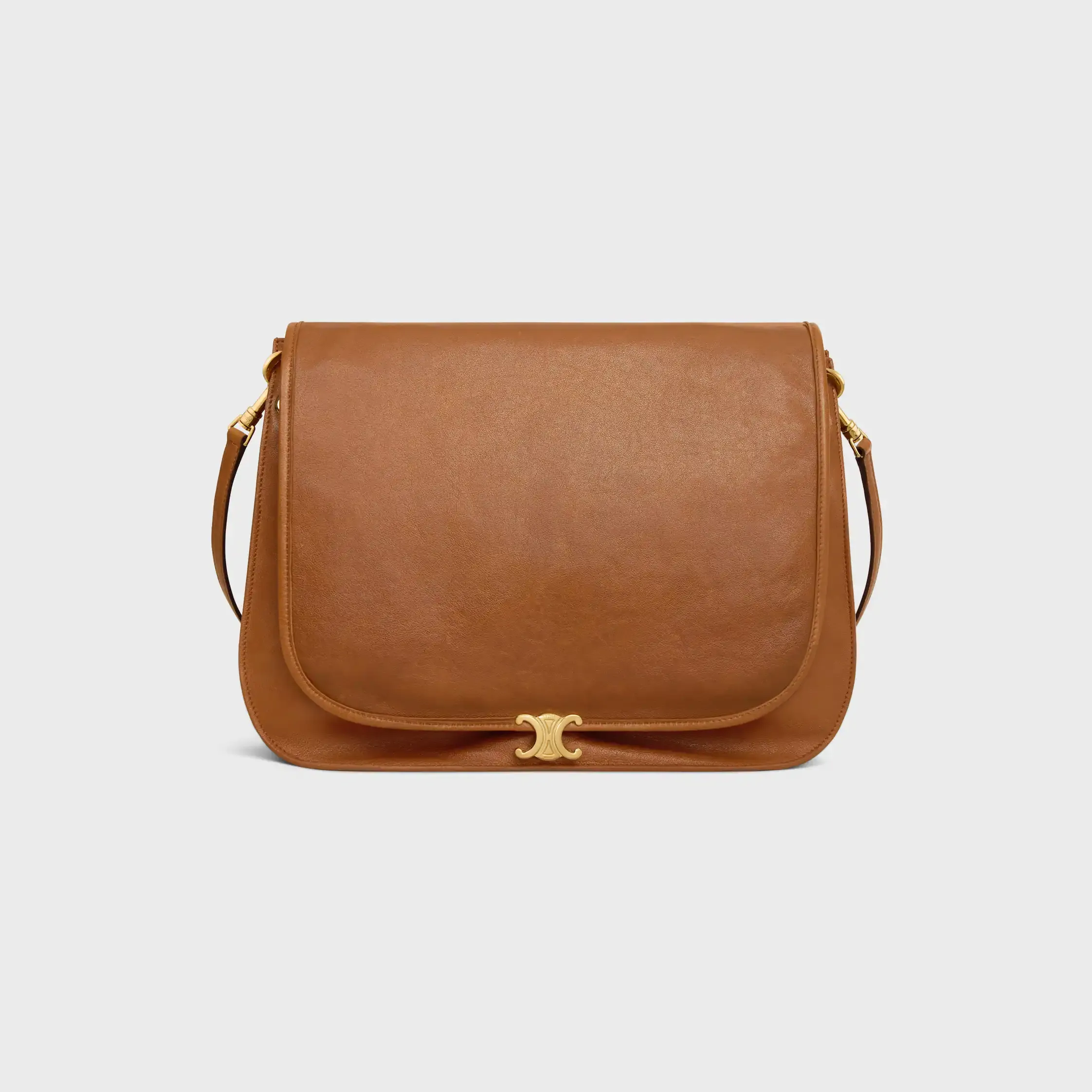SOFT TRIOMPHE BESACE EN PEAU DE MOUTON SOUPLE ET BRILLANTE