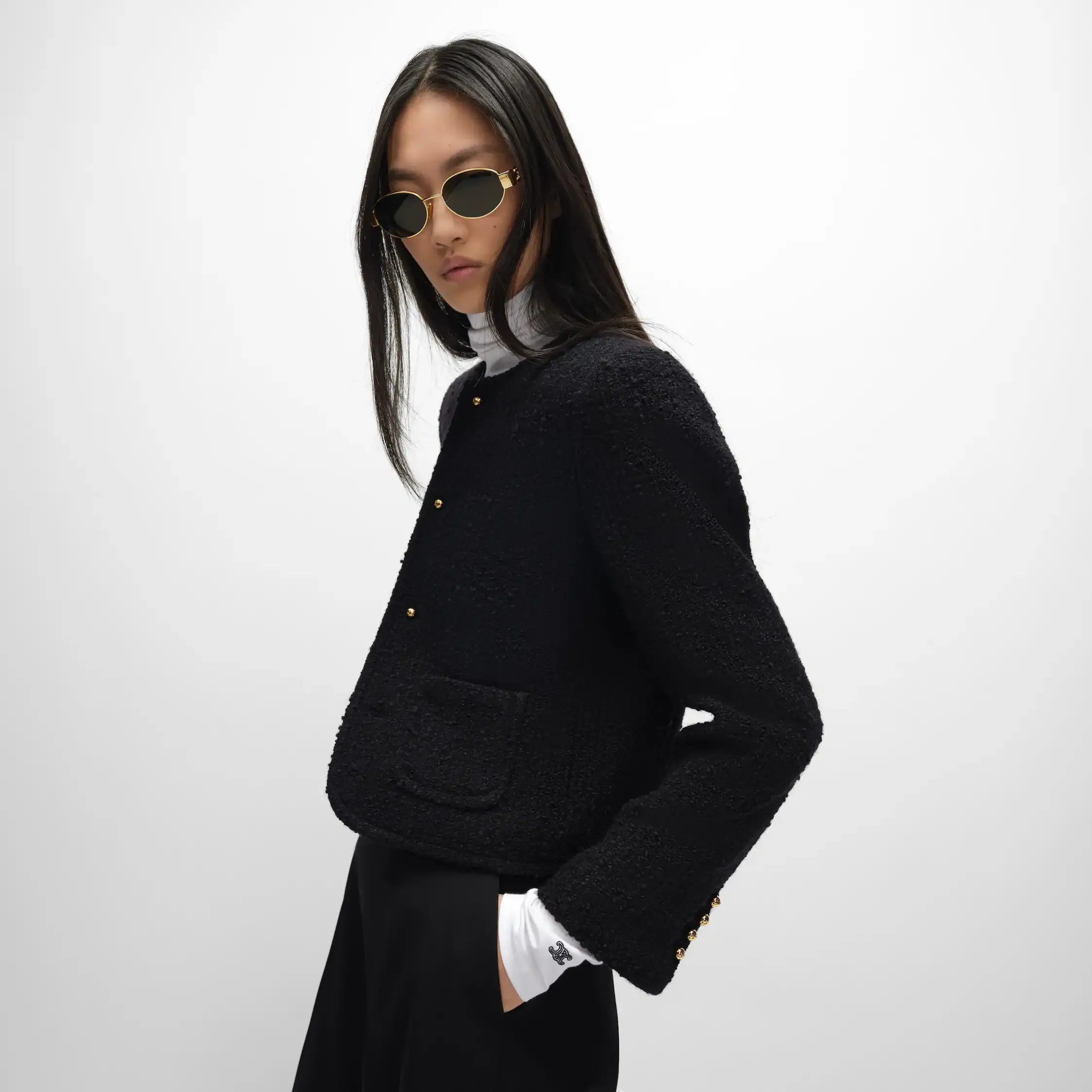 Veste iconique en laine nattée