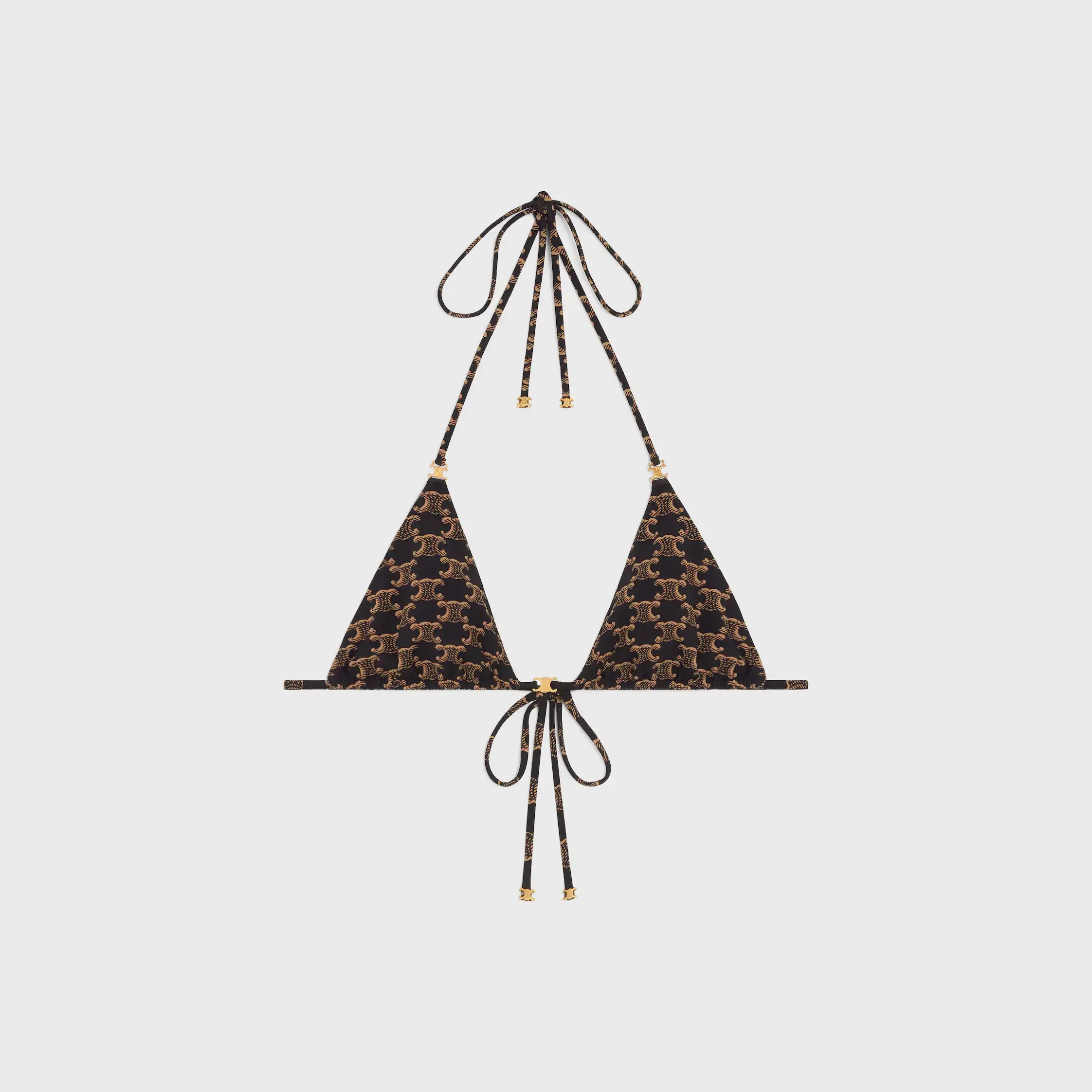 débardeur triangle en jersey mat à monogramme