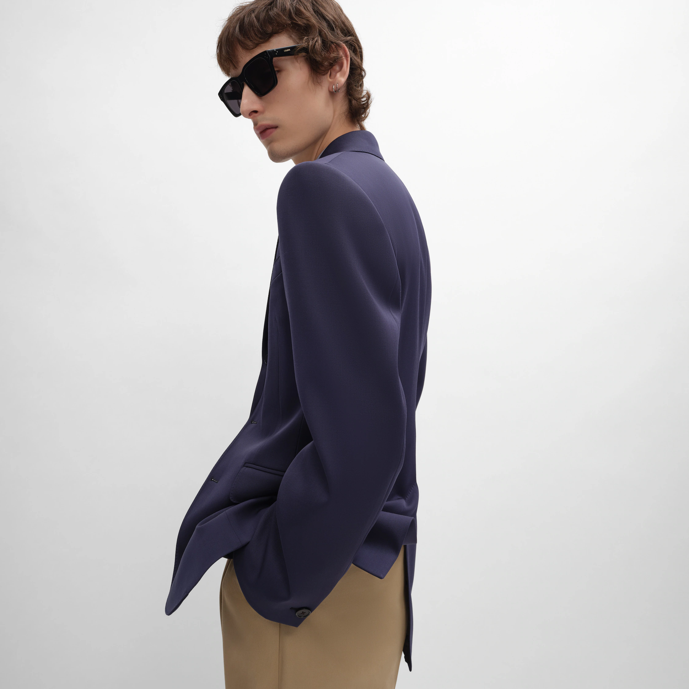 manteau colonne IN GRAIN DE POUDRE LAINe
