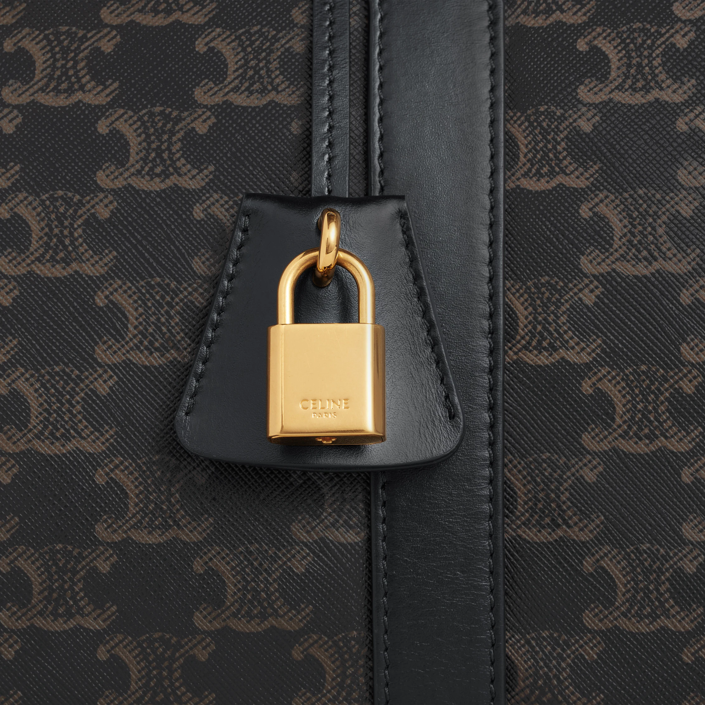 Sac à main IN Triomphe en toile et cuir de veau