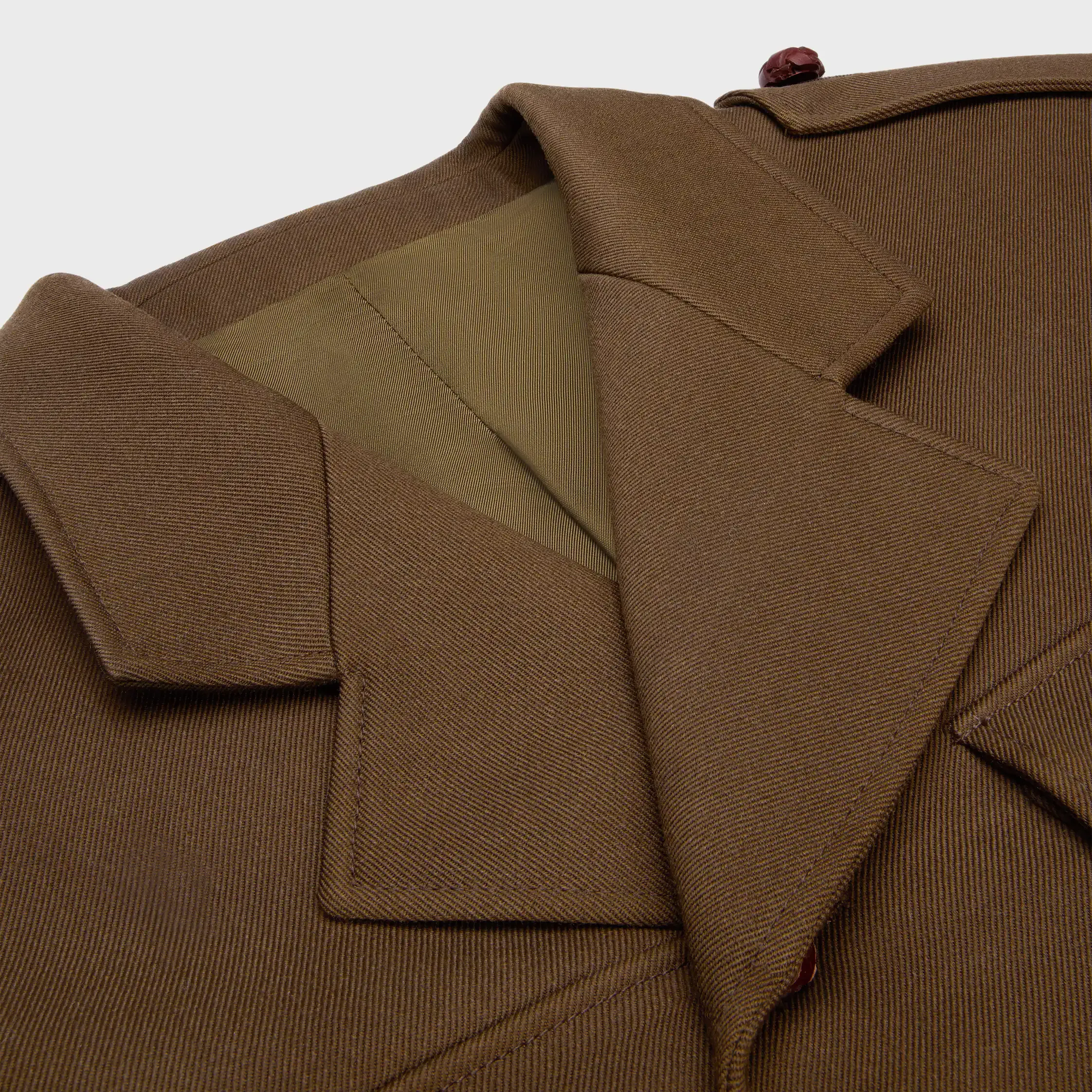 manteau peplum en laine en diagonale