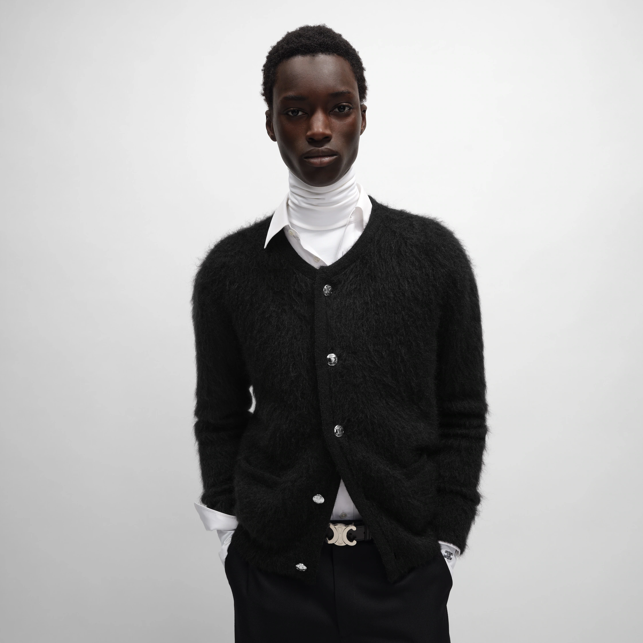cardigan IN mohair bouclé
