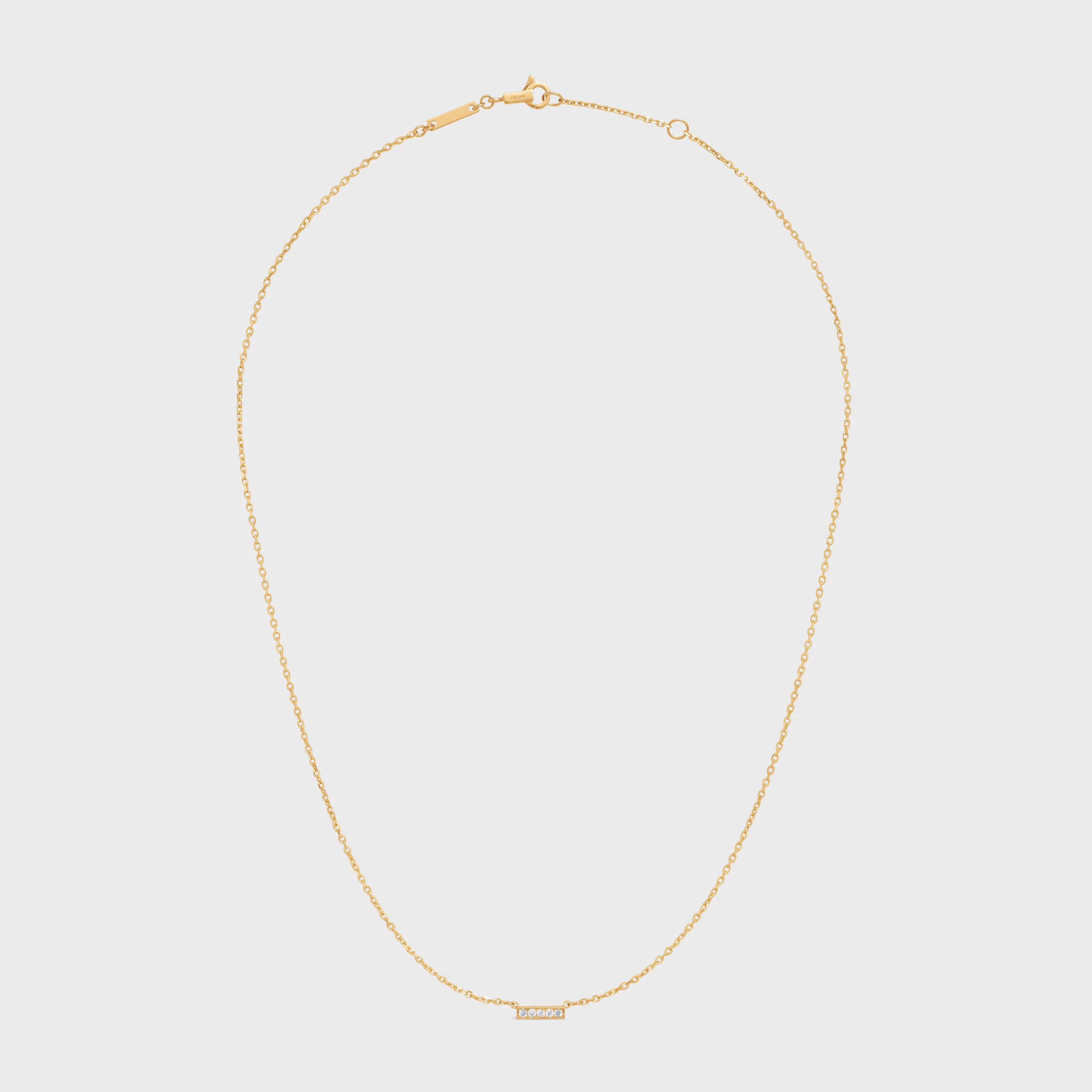 Collier Celine Line en or jaune et diamants
