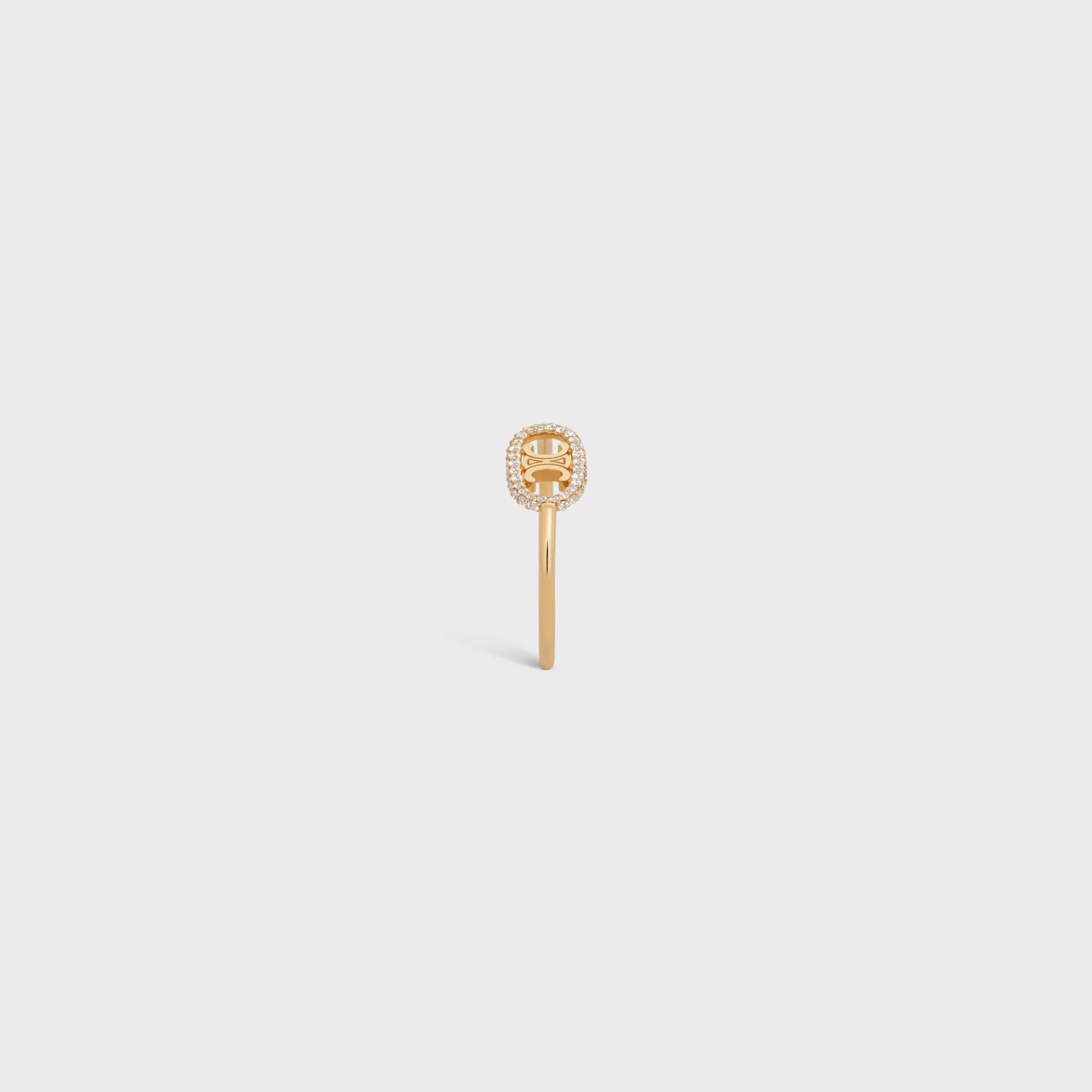 Maillon Triomphe Anneau en Or Jaune et Diamants