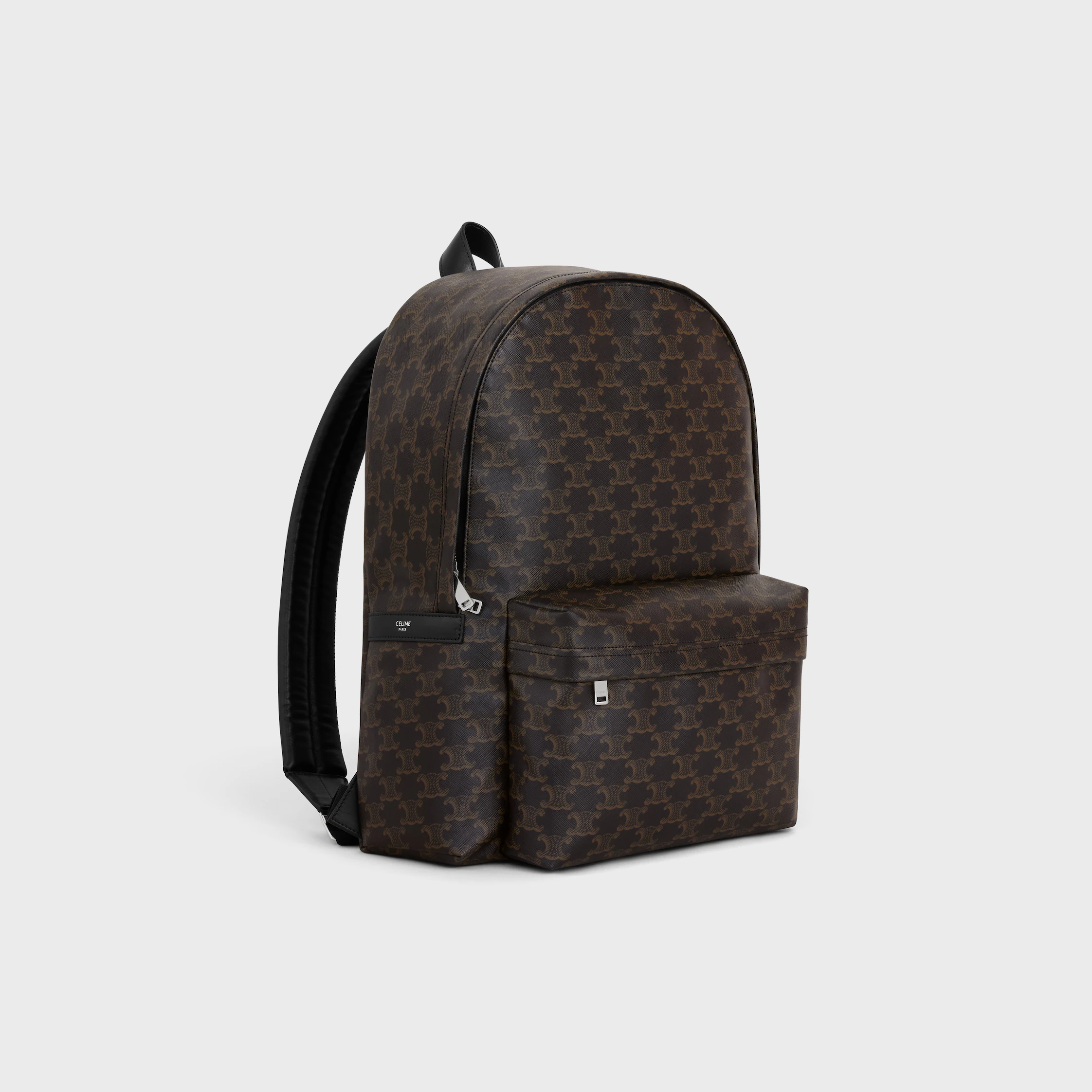 Sac à dos moyen IN Triomphe en toile et cuir de veau