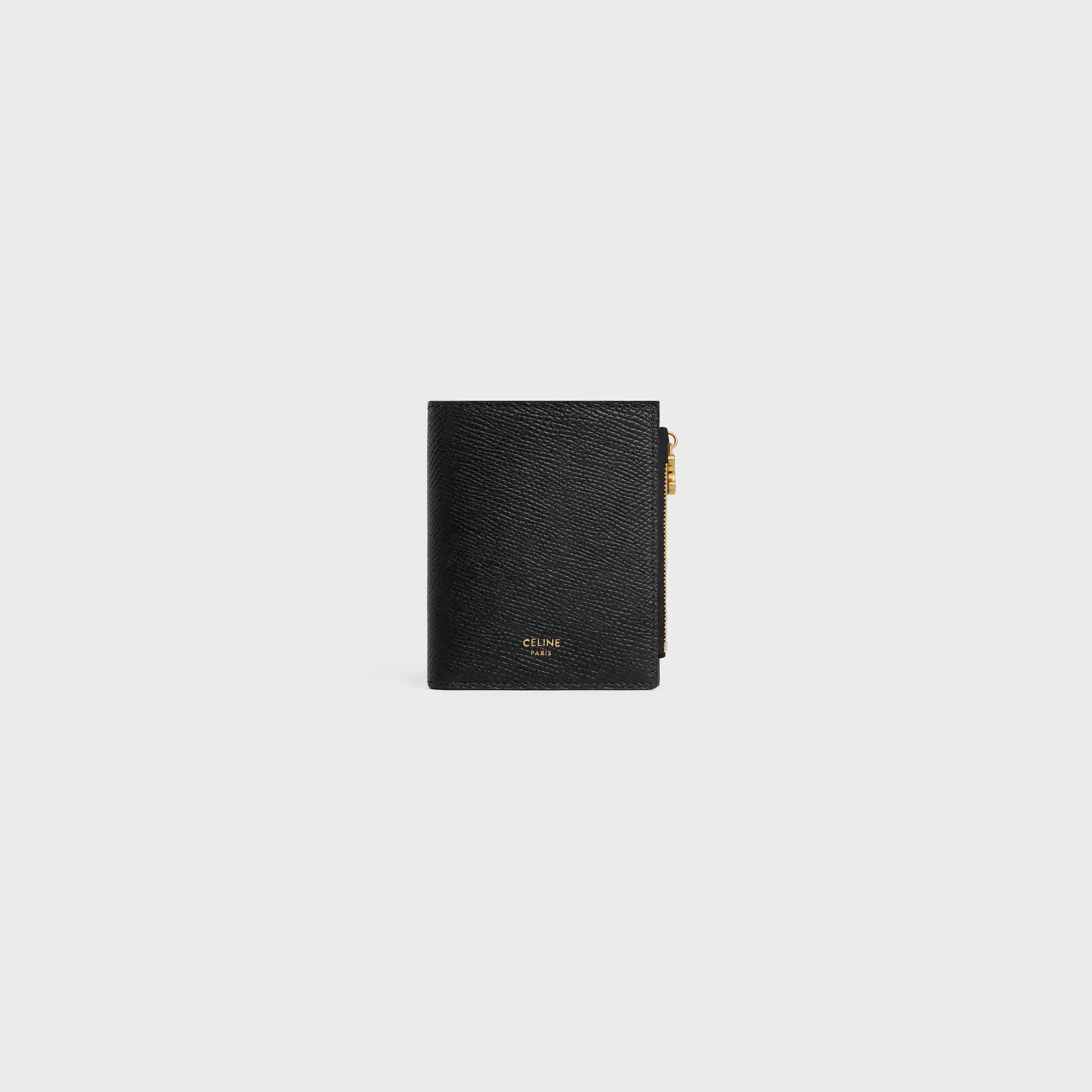 PETIT PORTÉE COMPACT TRIOMPHE CHARMS EN CUIR DE VEAU GRAINÉ