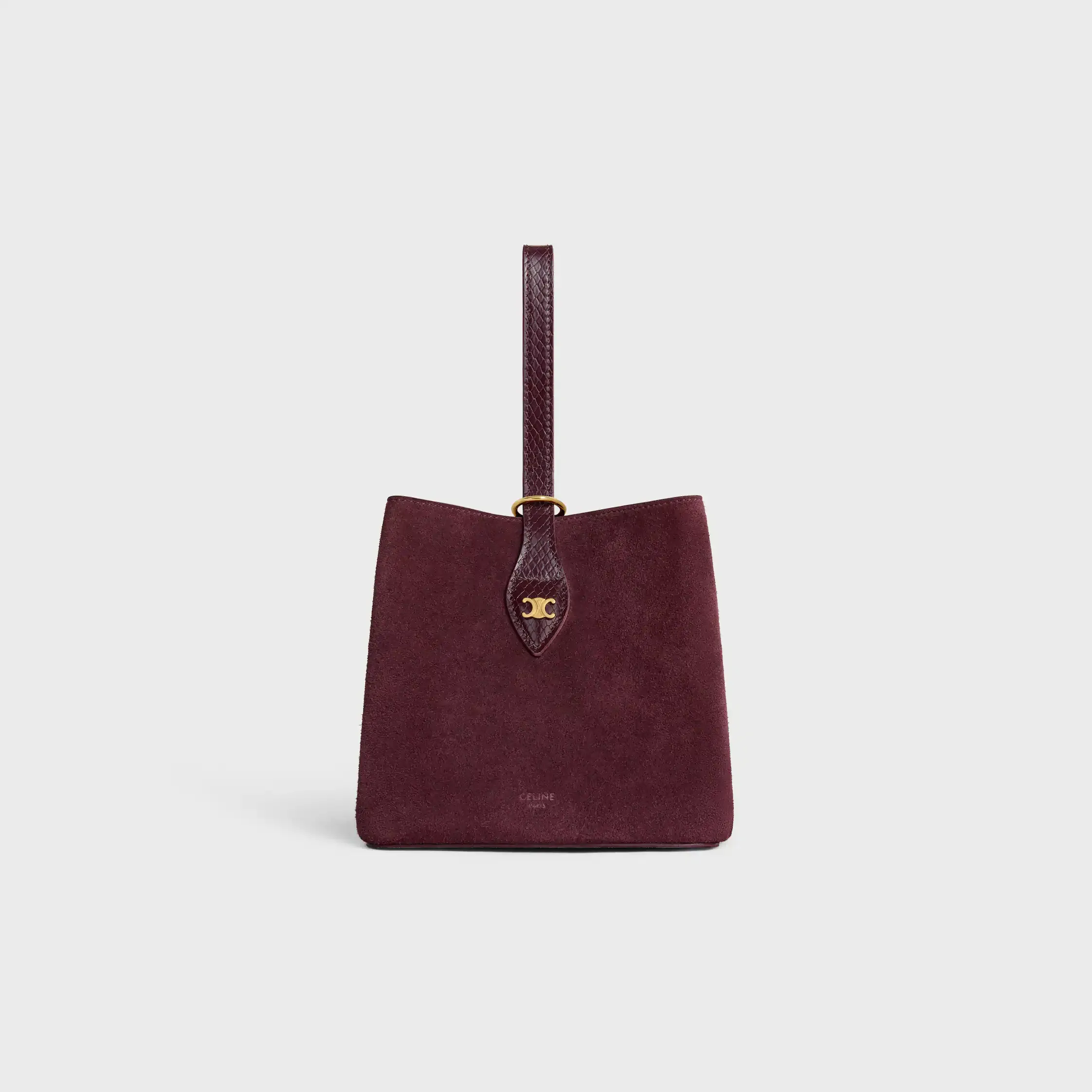 PETIT AMBRE EN CUIR SUÈDE ET EFFET PYTHON