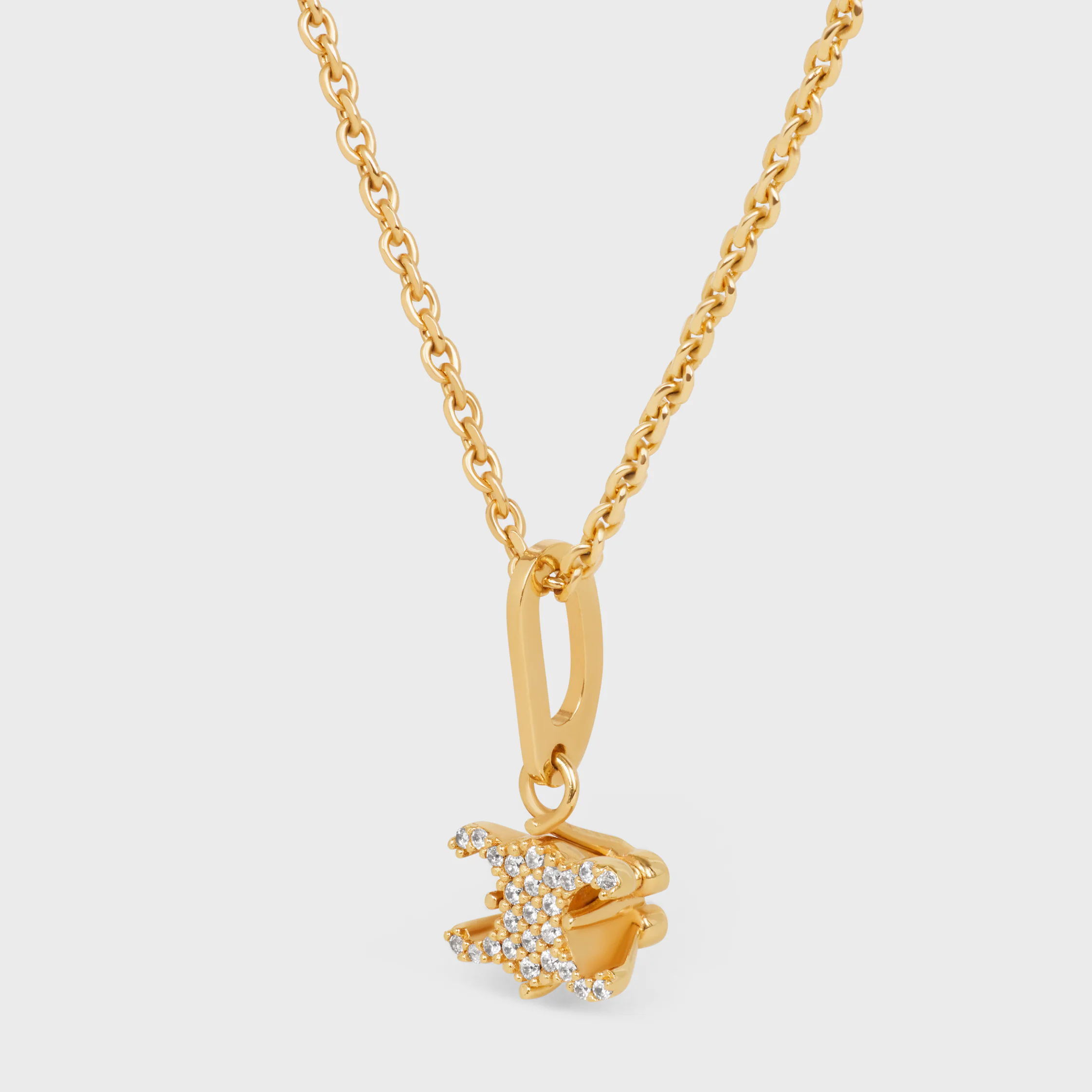 Collier Solitaire Sparkle Triomphe en Strass et laiton fini or