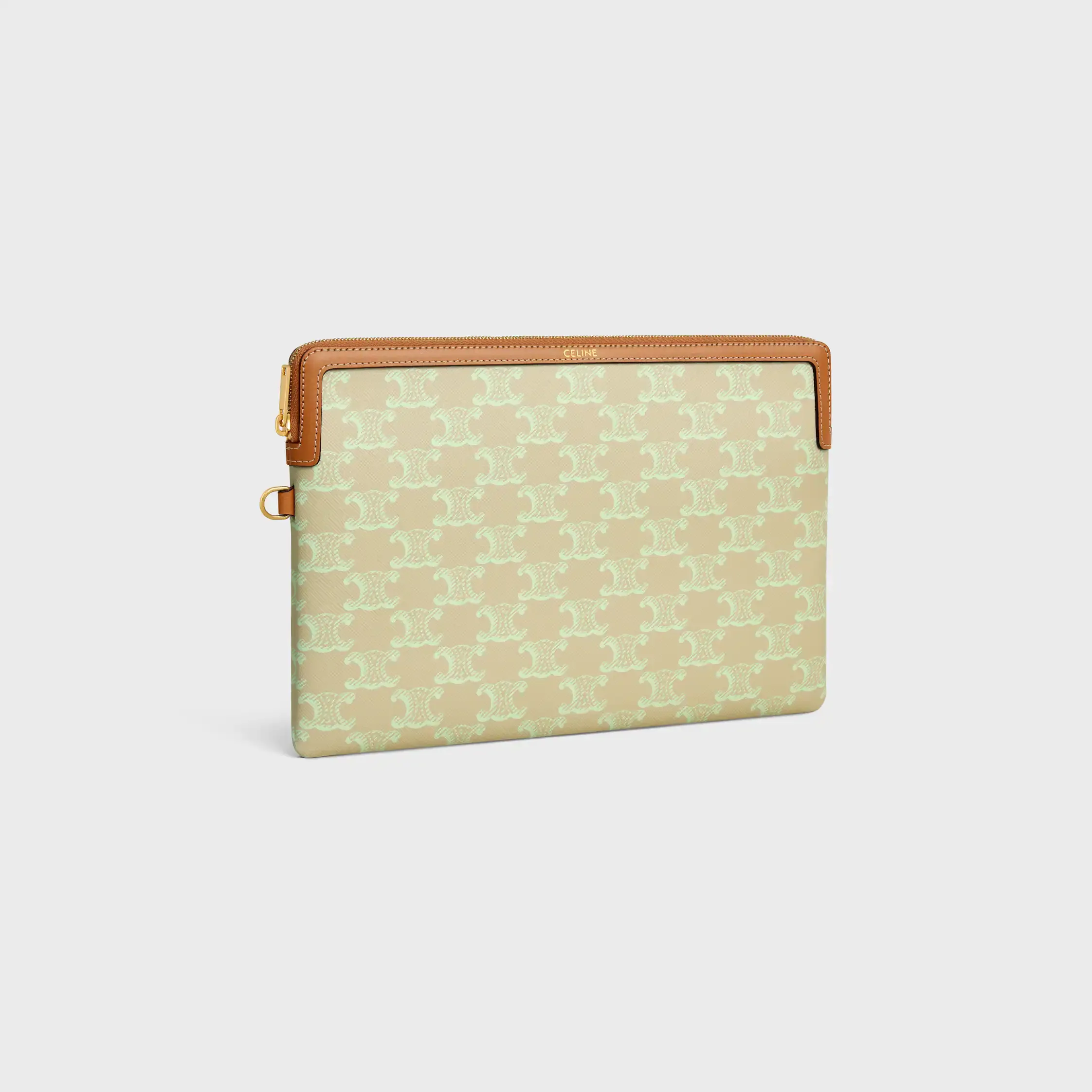 PETIT PORTÉE AVEC SANGLE CUIR TRIOMPHE EN TOILE TRIOMPHE ET VEAU