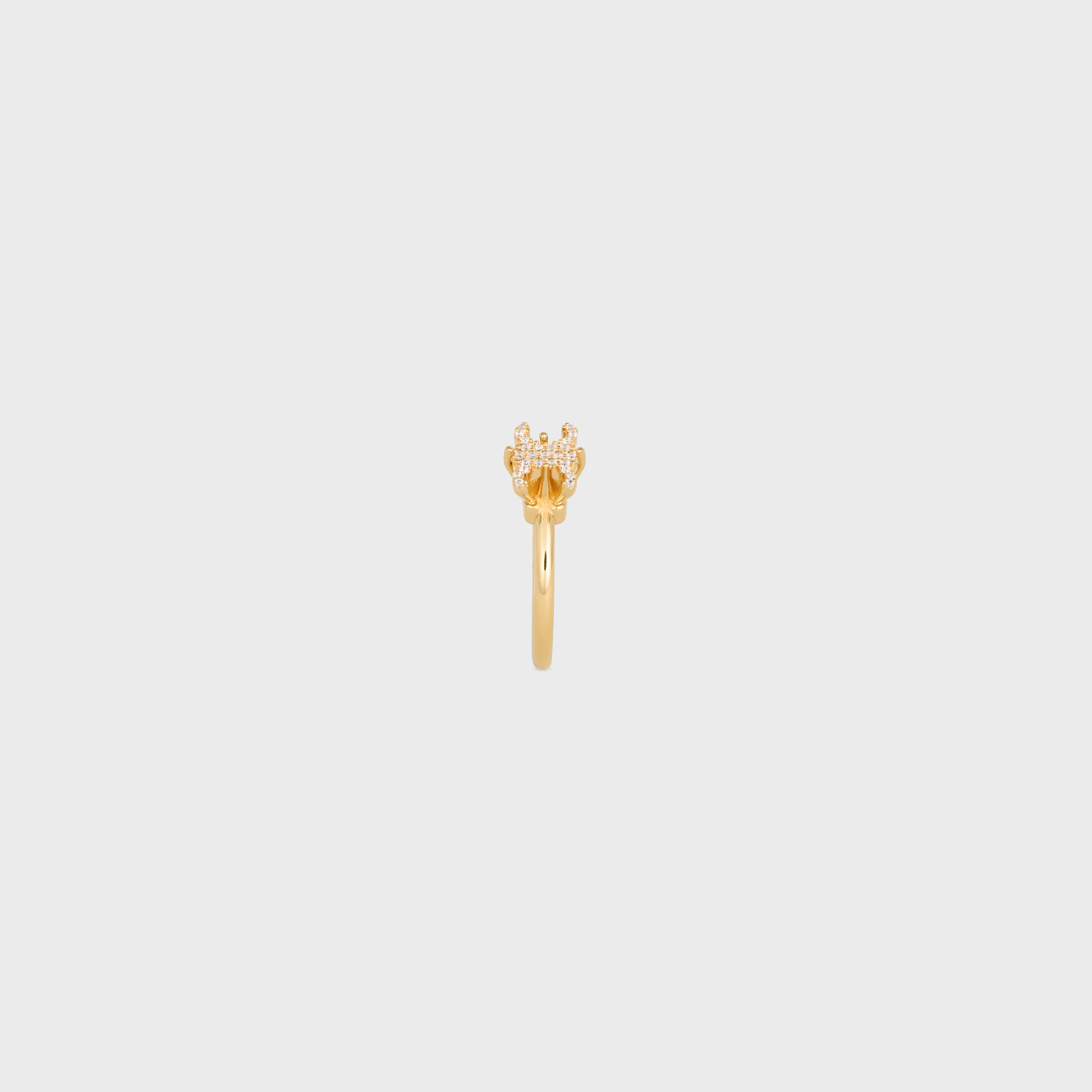 Anneau Solitaire Triomphe Sparkle en Strass et laiton fini or
