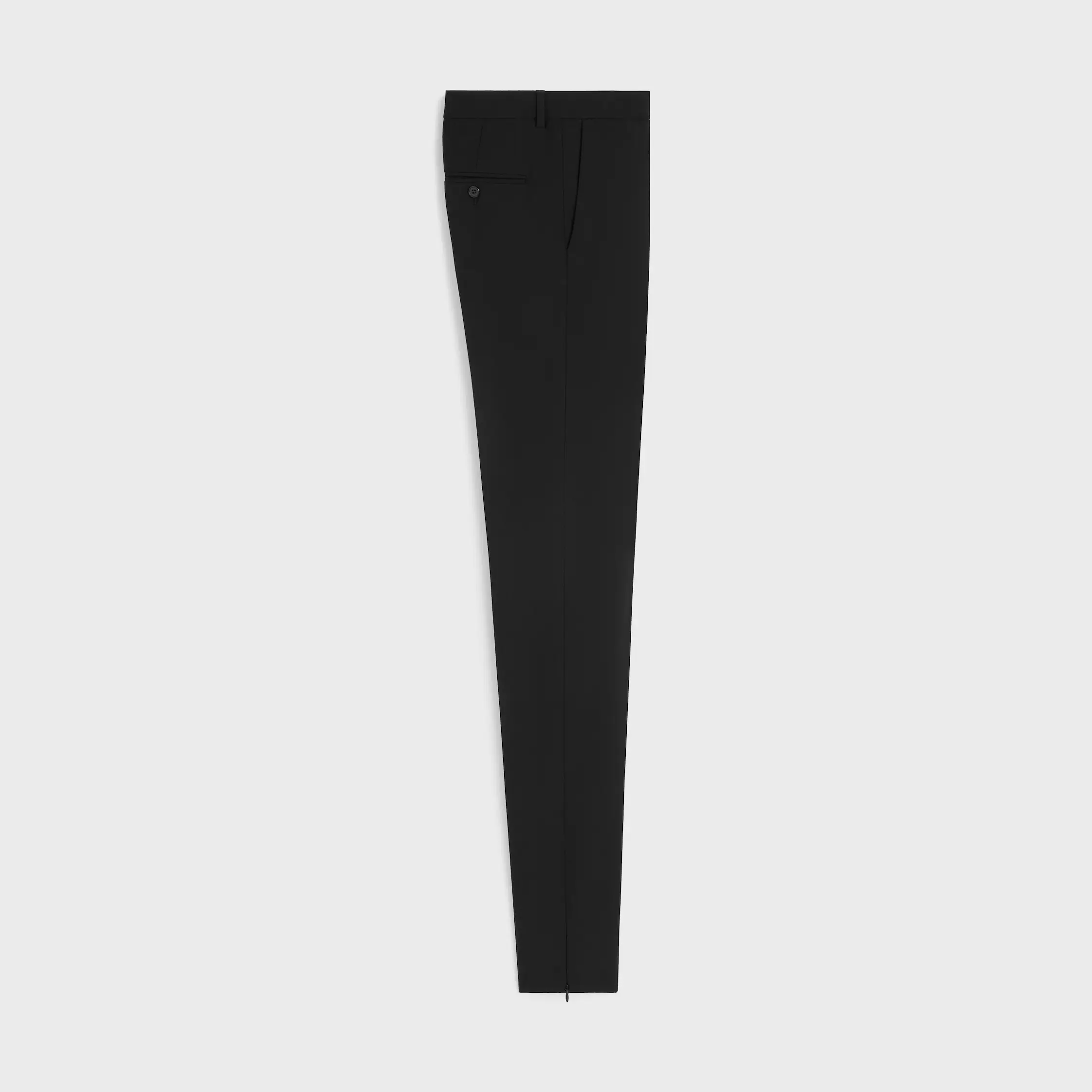 pantalon slim en gabardine de laine élastique
