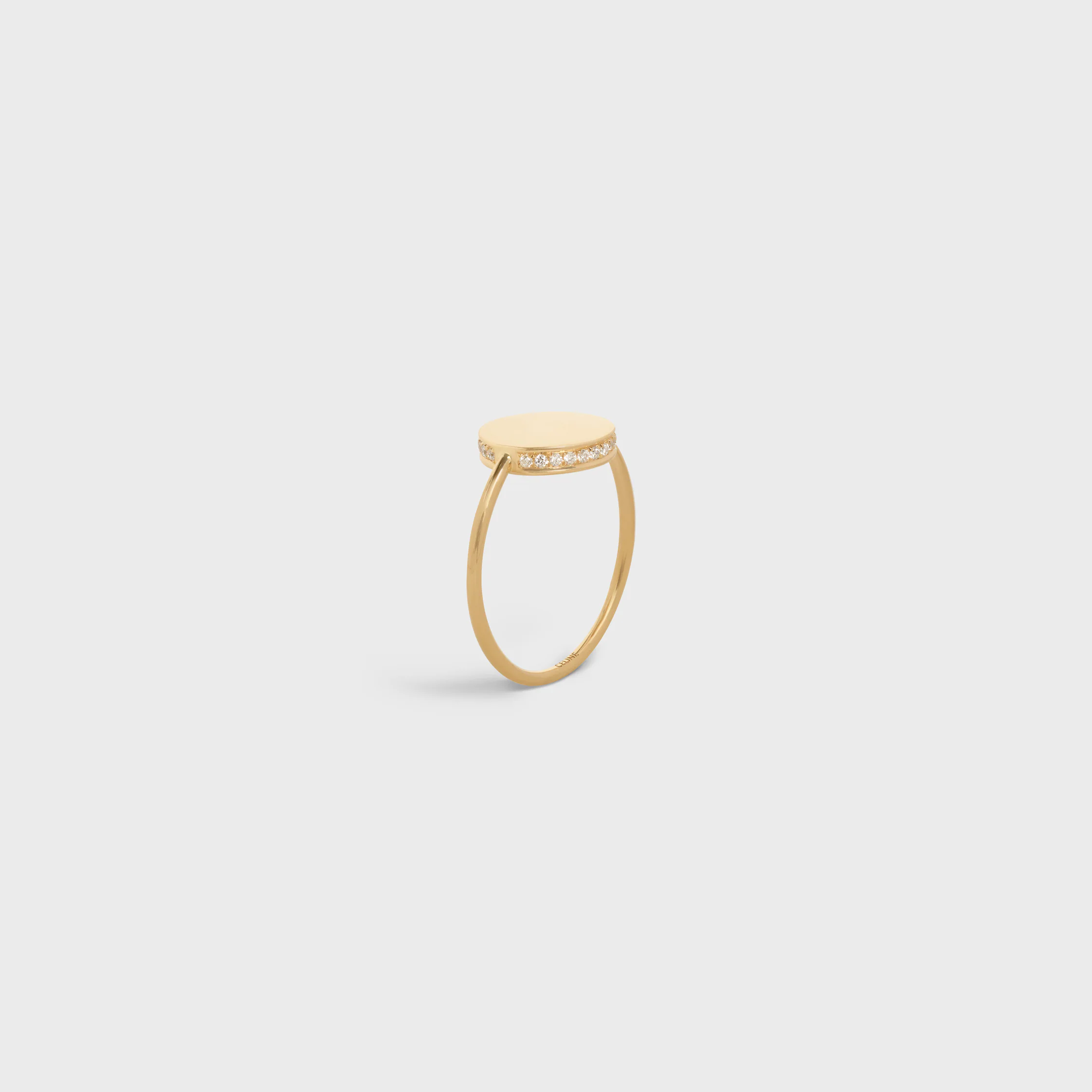 Médaillon Celine Ring en or jaune et diamants