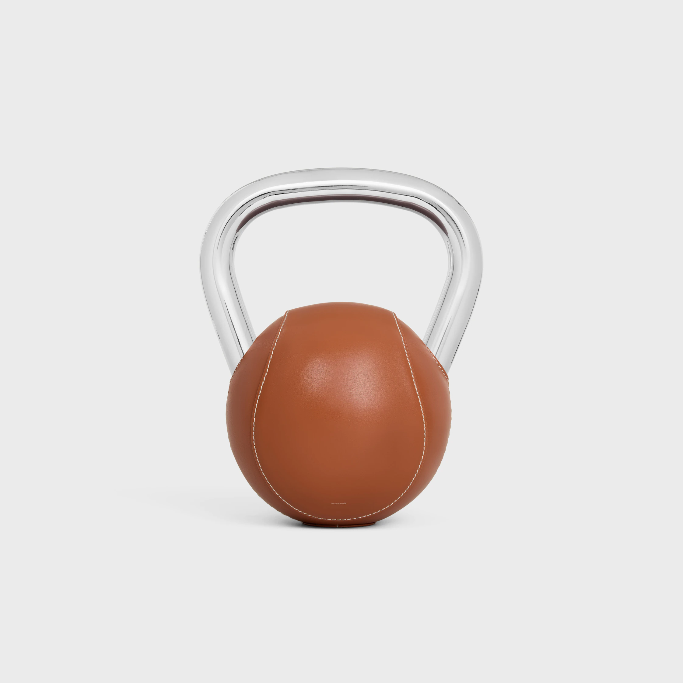 KETTLEBELL 4,5 KG EN ACIER ET EN CUIR DE VEAU LISSÉ