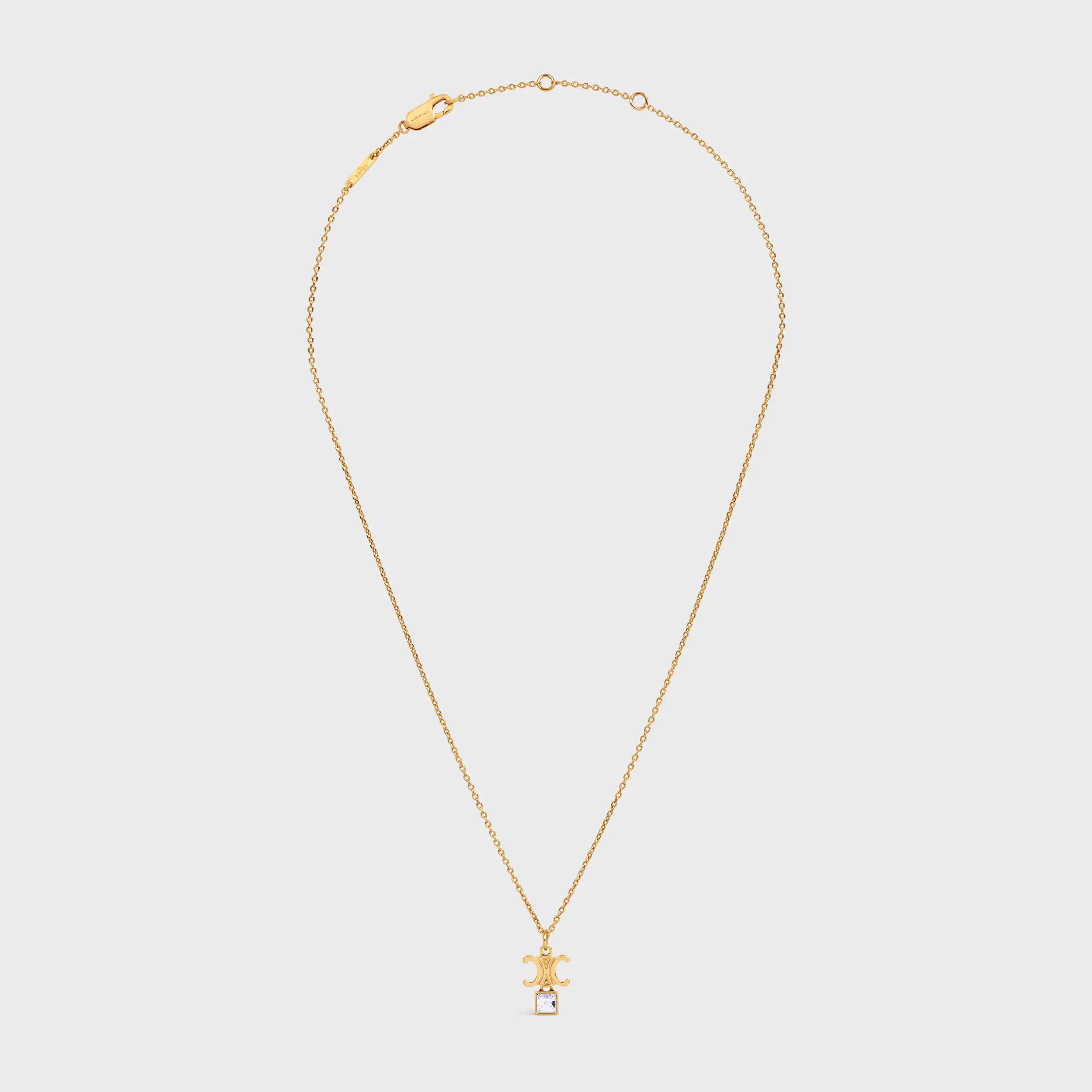 Collier Triomphe Twinkle en strass et laiton avec finition or
