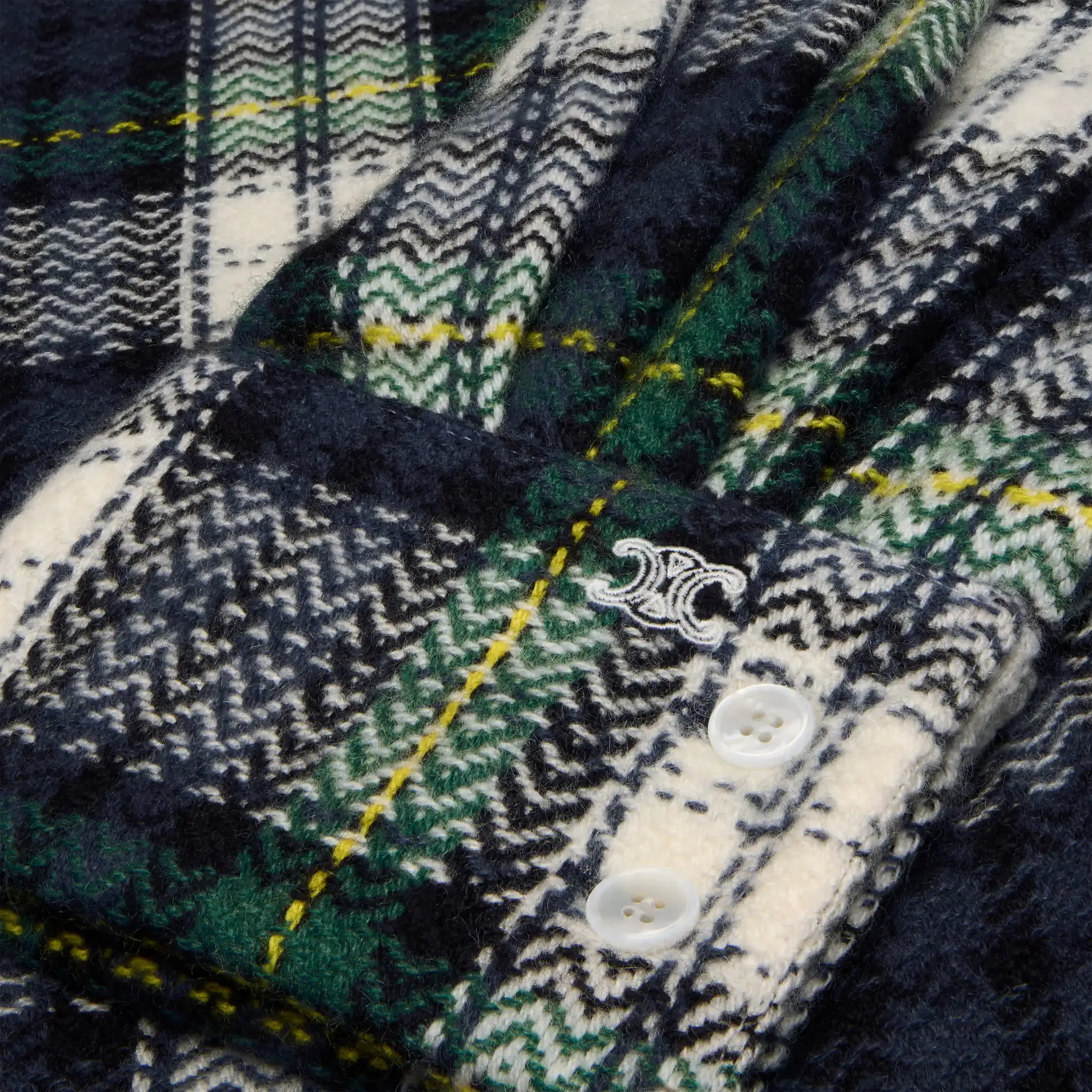chemise en cachemire à motif tartan