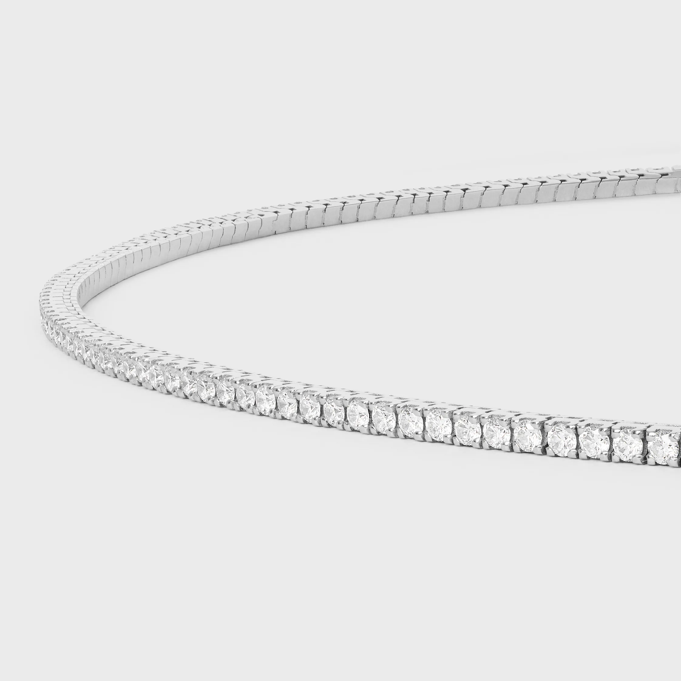 Collier Tennis en Or Blanc et Diamants