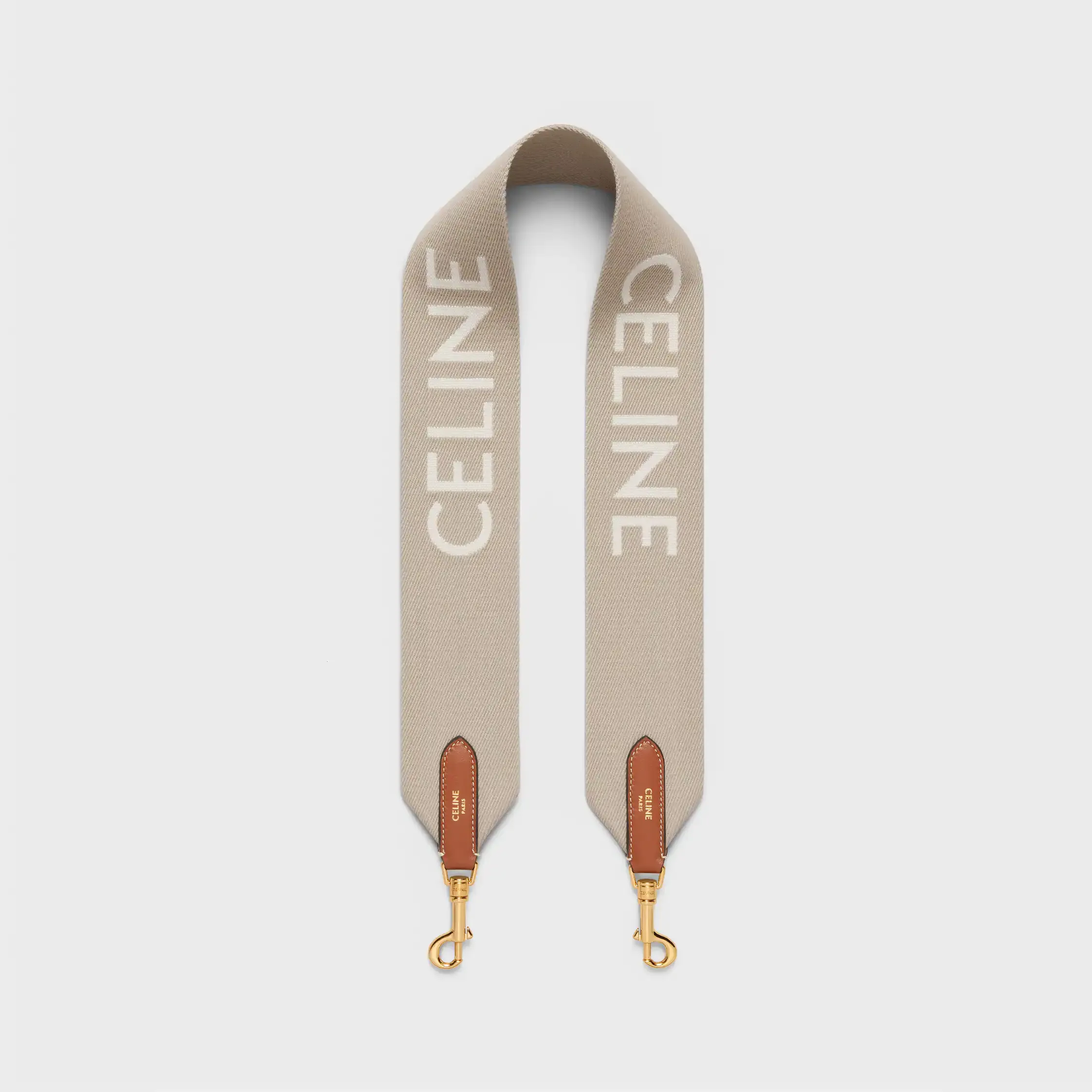 Courroie en laine avec jacquard Celine avec finition or