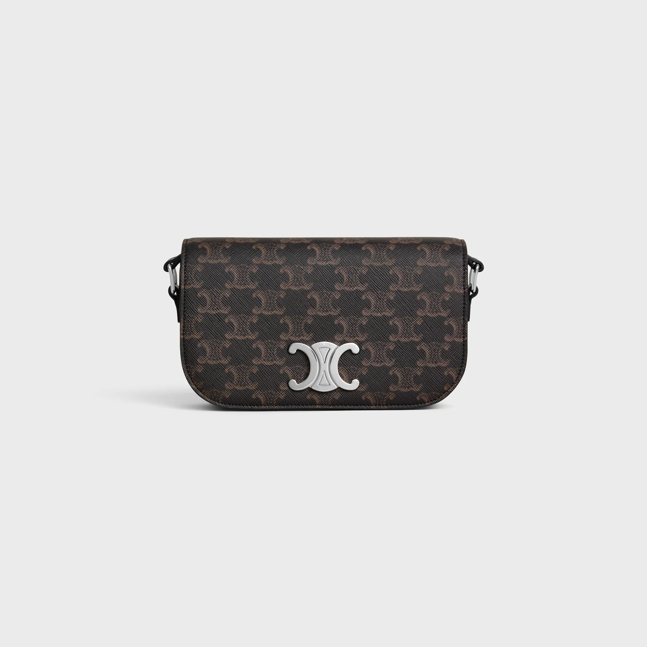 PETIT SAC À MAIN TRIOMPHE EN TISSU TRIOMPHE ET CUIR DE VEAU