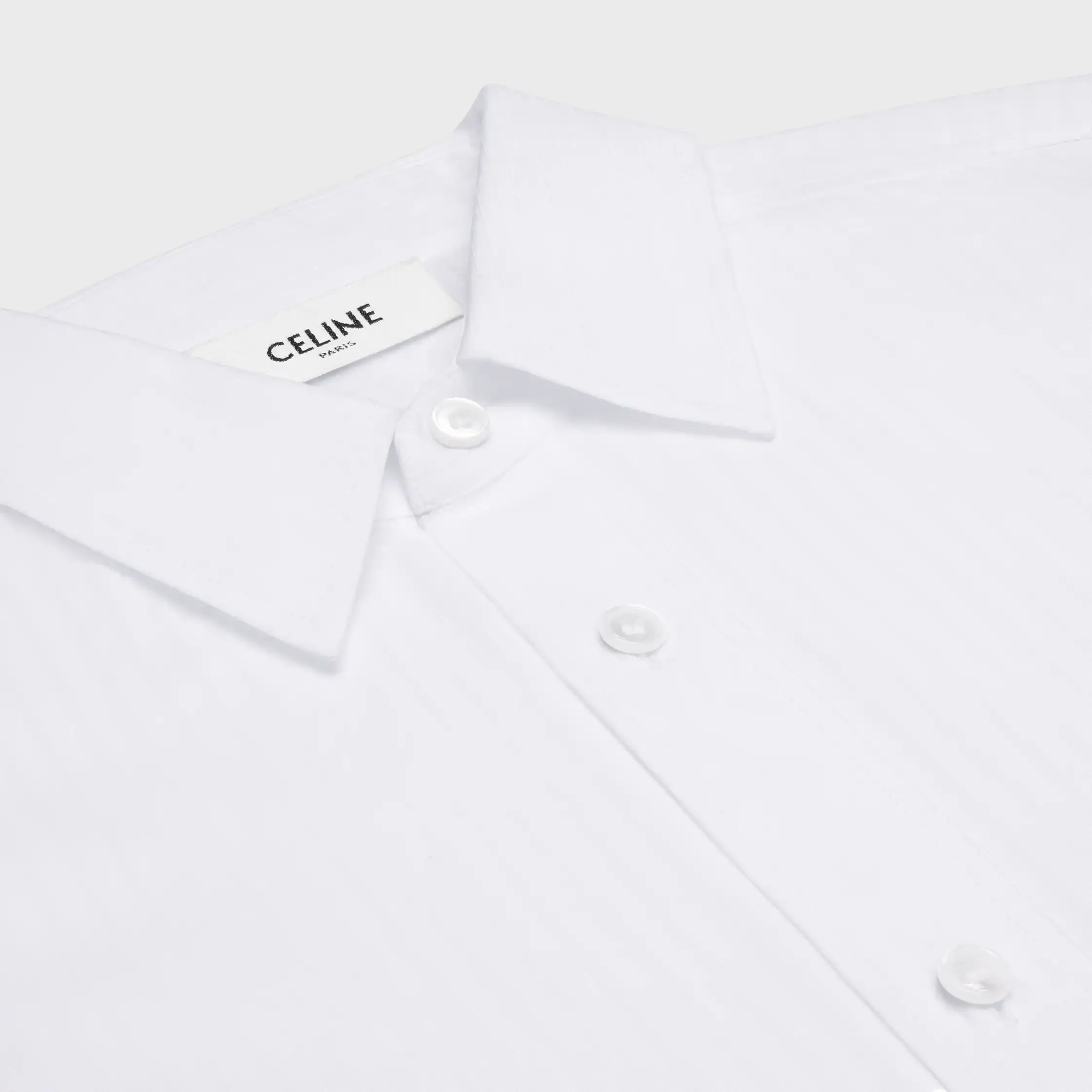 chemise courte en coton rayé