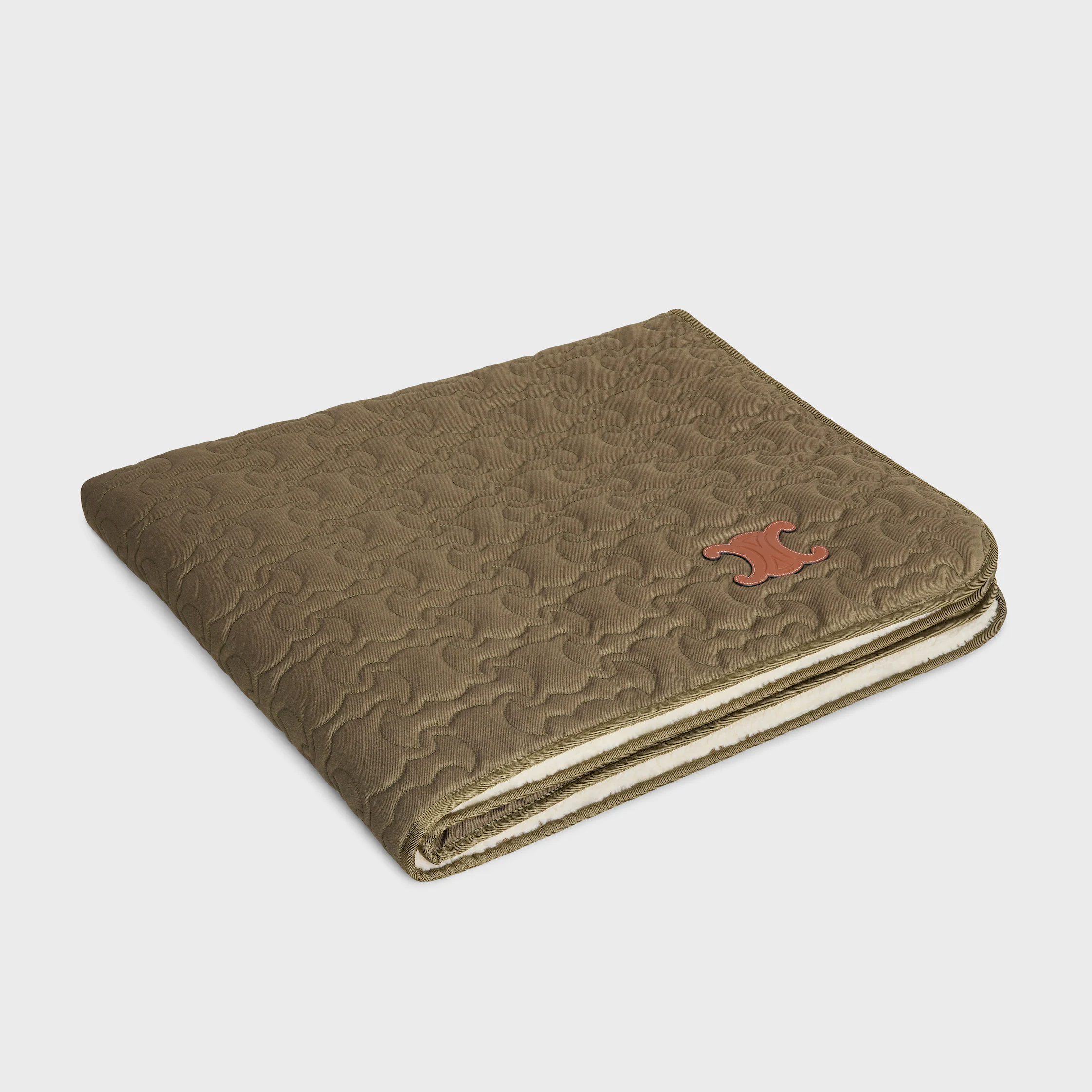 Couverture pour chien en tissu gabardine quilté et laine