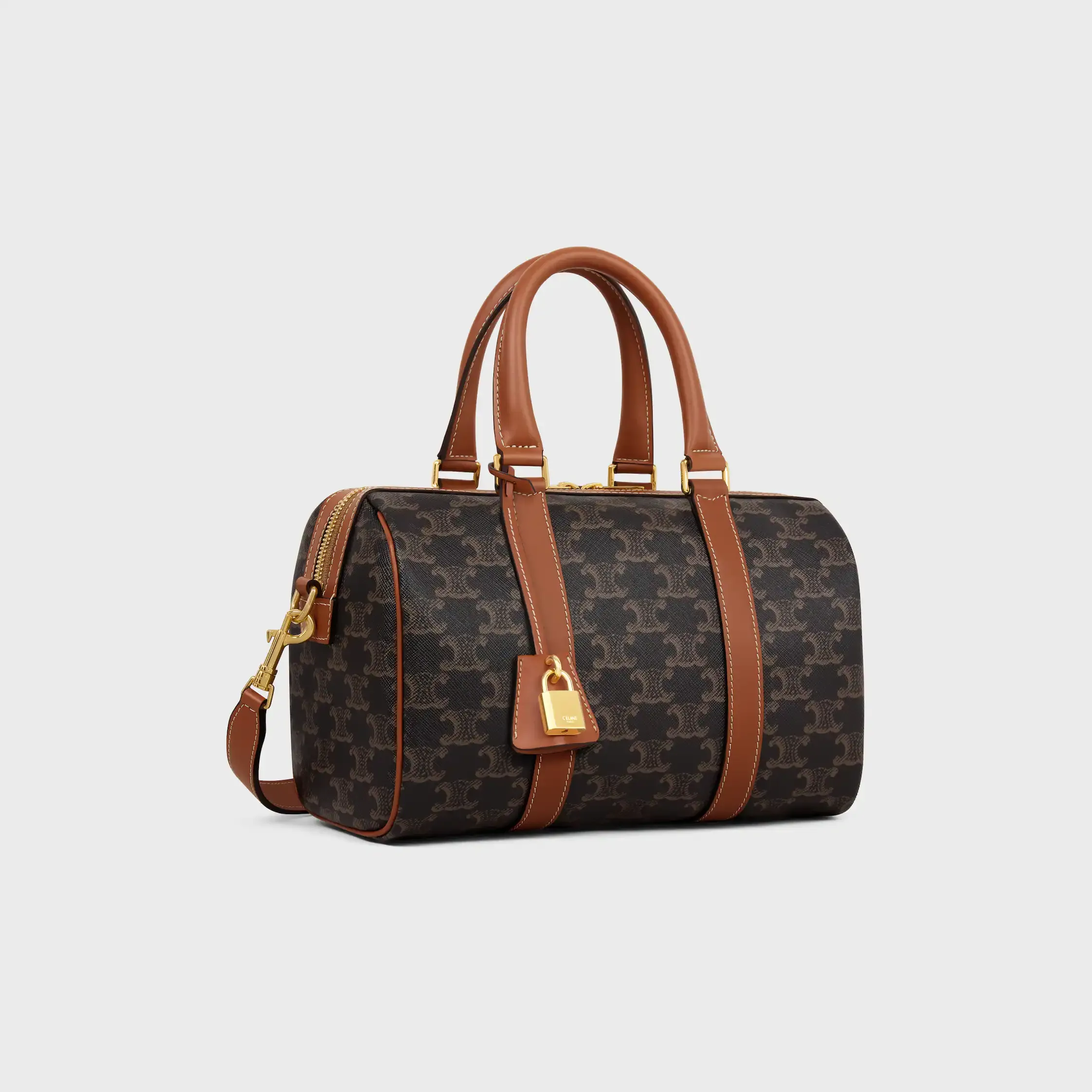 MEDIUM BOSTON EN Toile Triomphe et cuir de veau