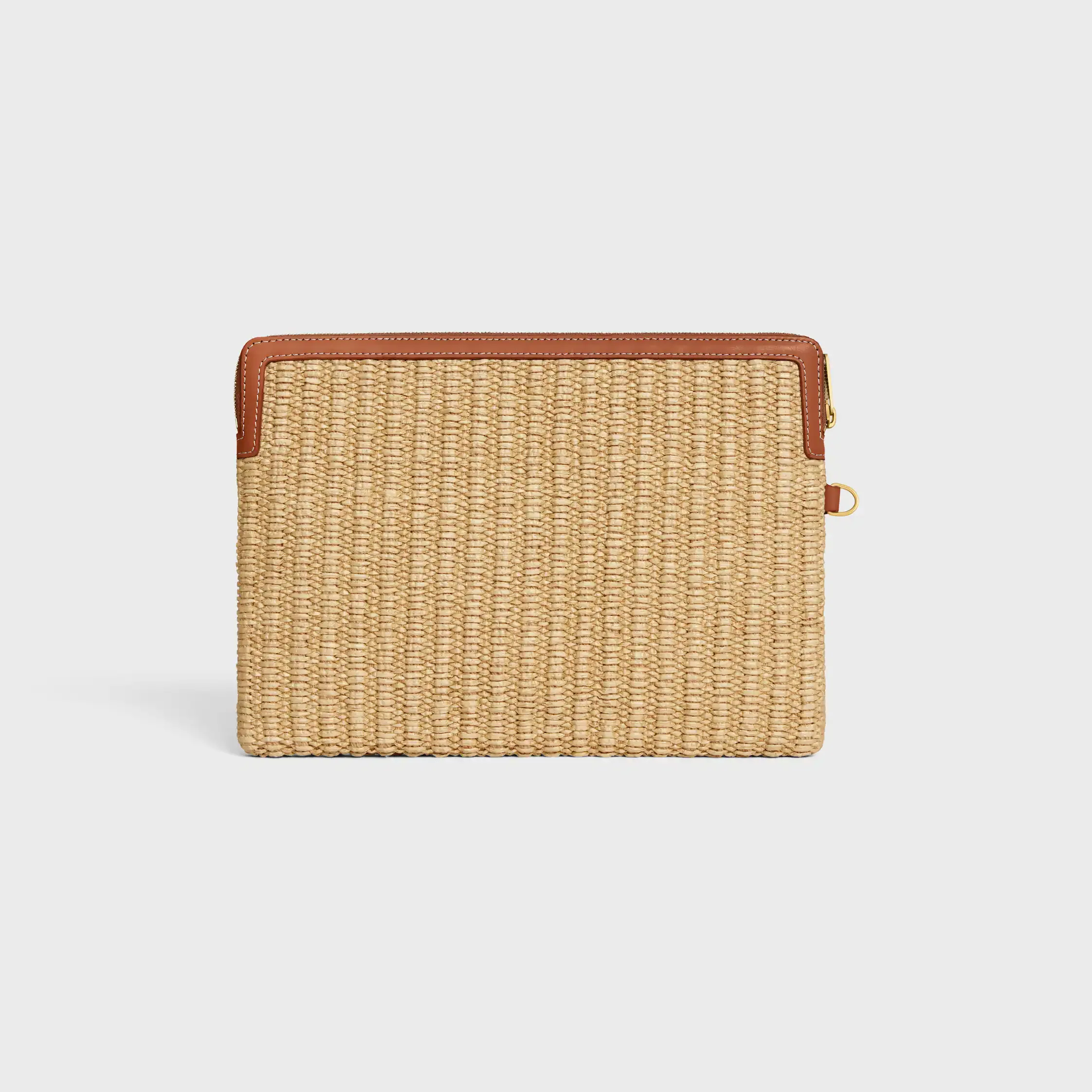 PETIT PORTÉE AVEC BANDEAU EN TISSU EFFET RAPHIA ET VEAU