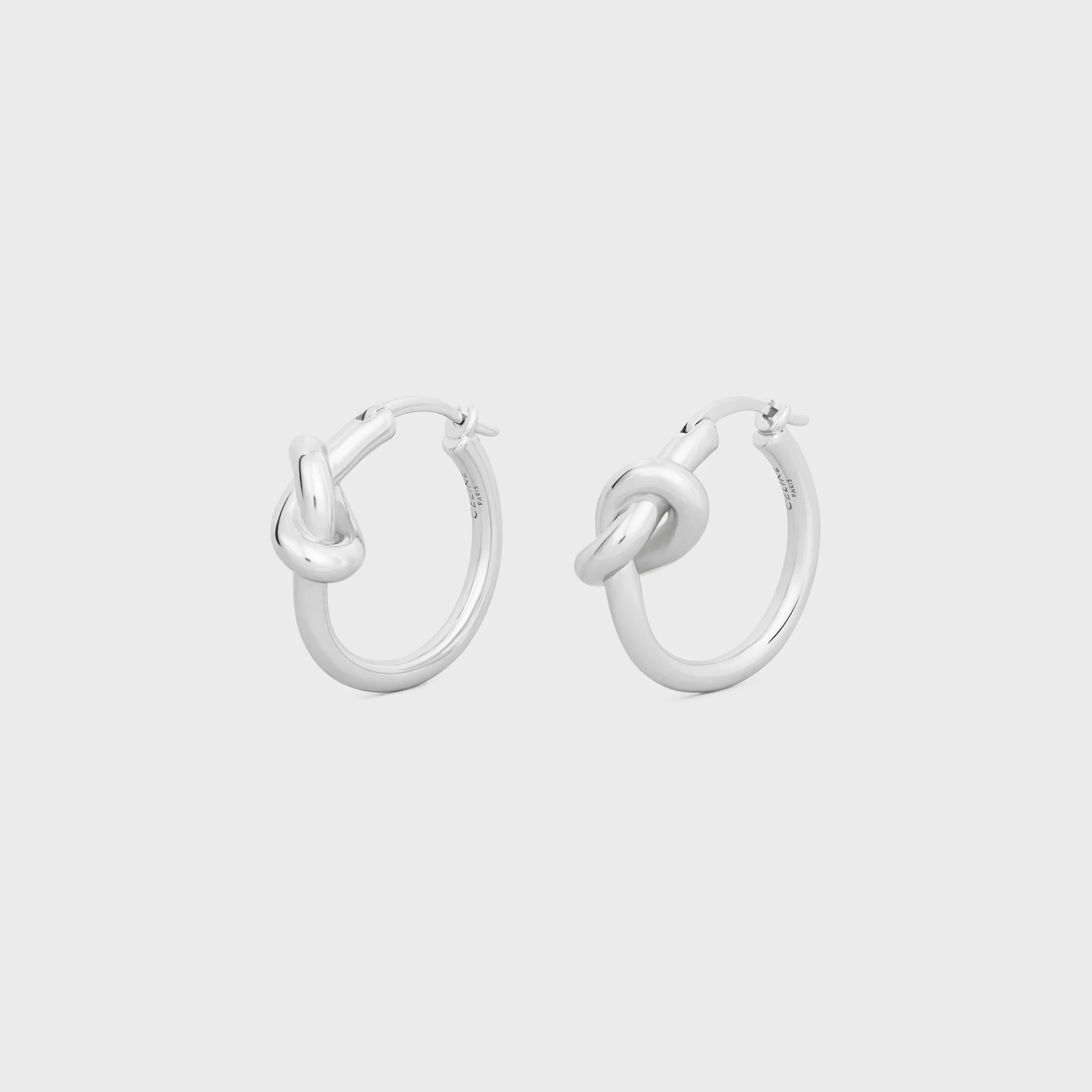 Petits boucles d'oreilles en laiton avec finition rhodiée