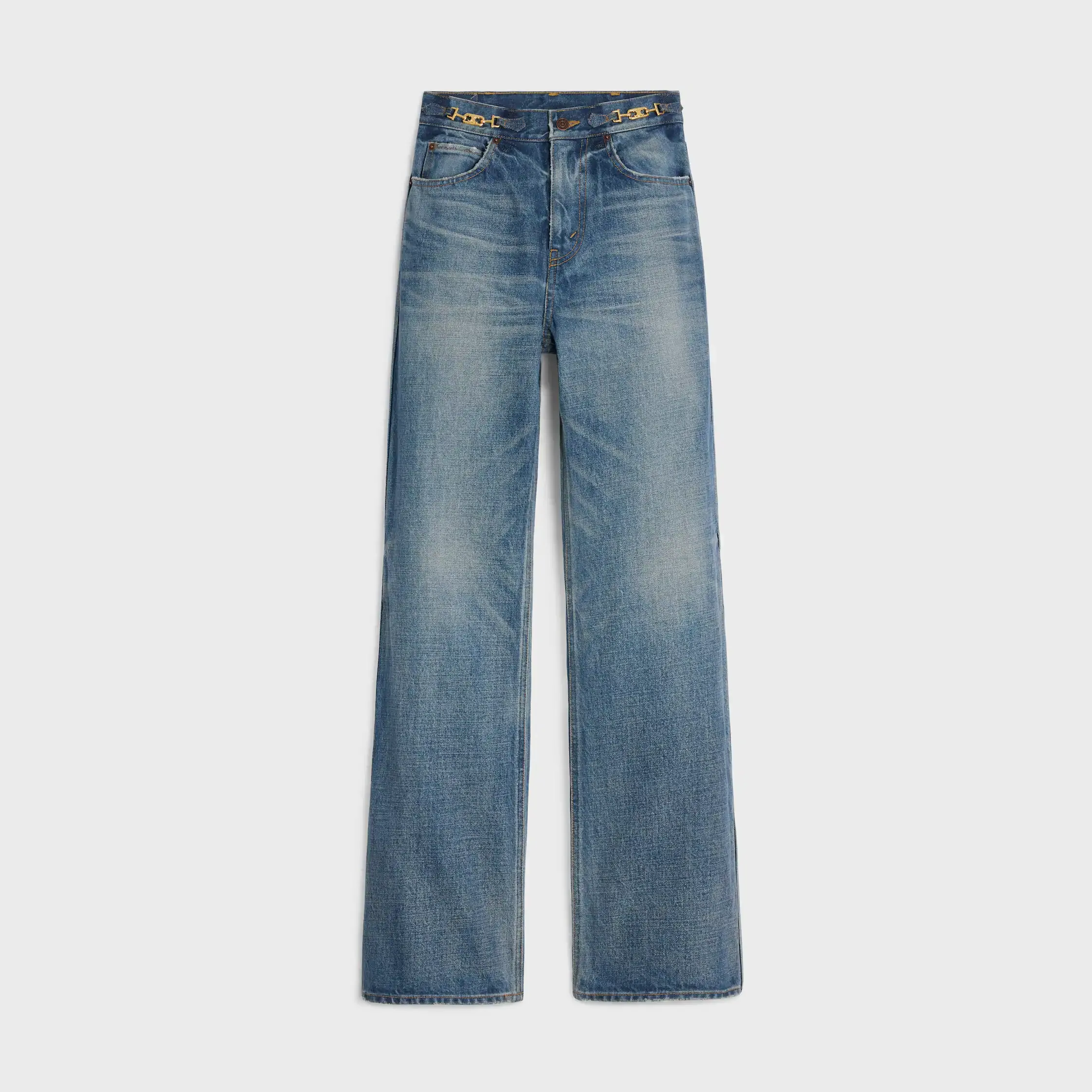 JANE JEANS À JAMBE LARGE EN DENIM UNION WASH