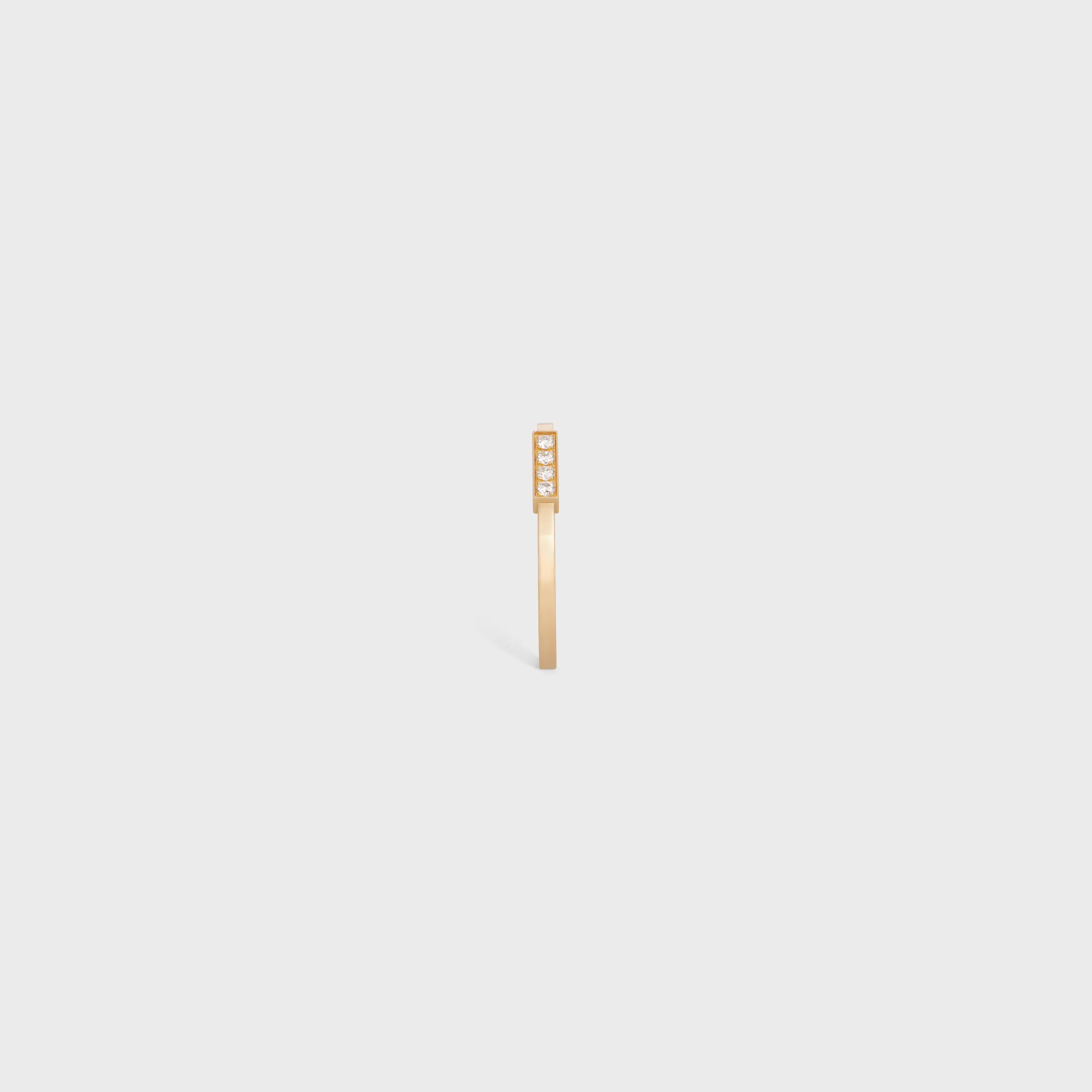 Anneau Celine Line en or jaune et diamants