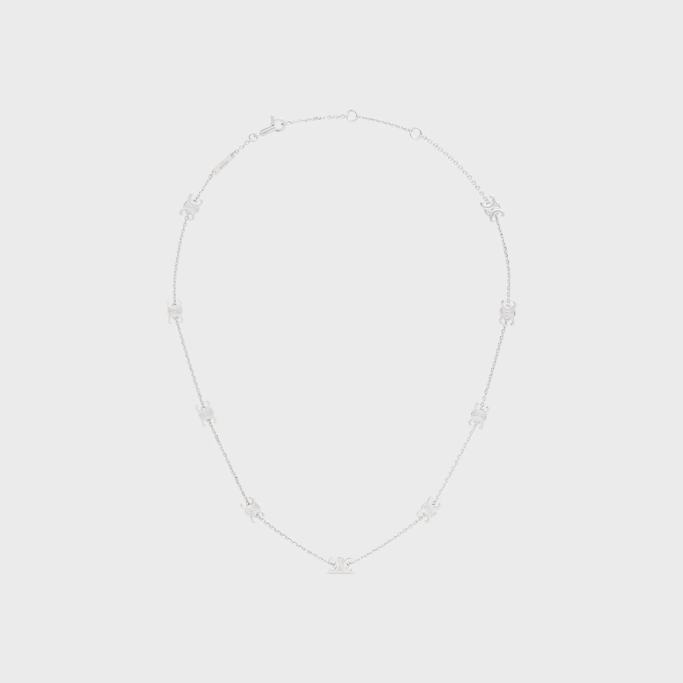 Collier Triomphe Mini Triomphe en laiton avec finition rhodiée