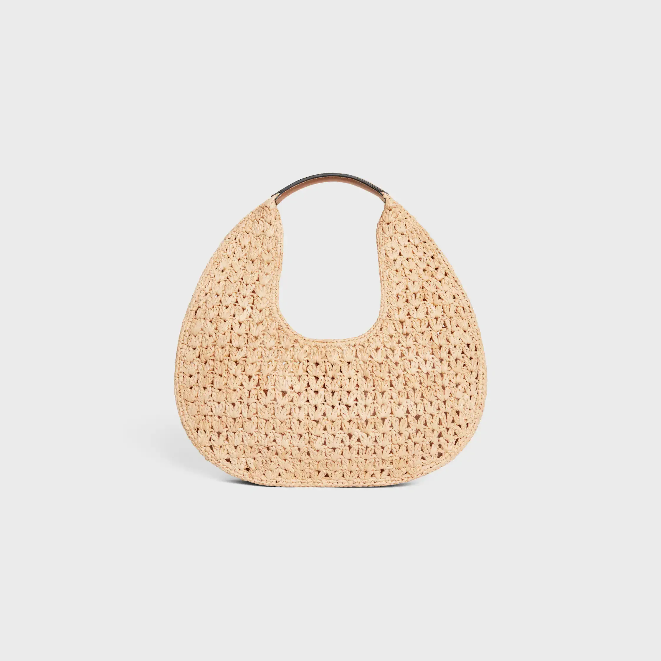 Celine Classic Panier HOBO BAG en Raphia et Cuir de Veau