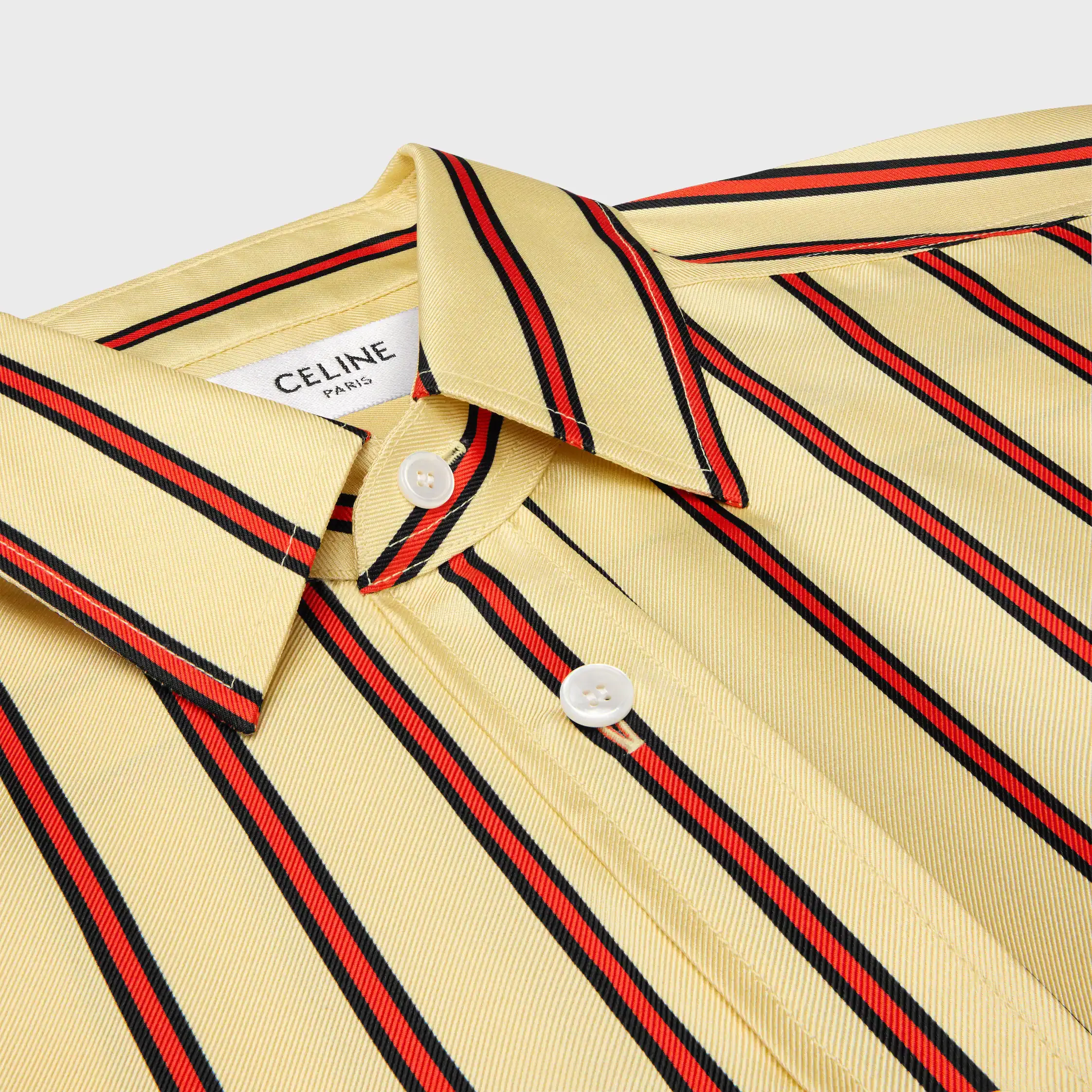 chemise oversize en soie à rayures