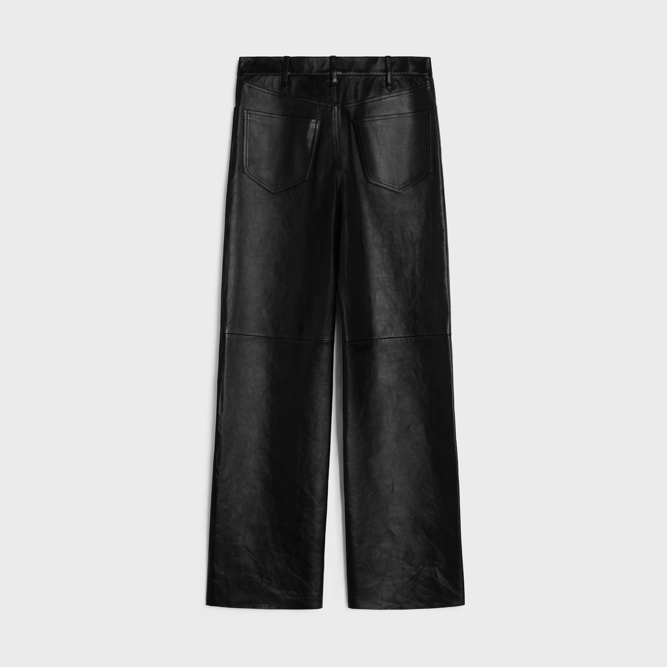 jeans droit en peau de mouton douce