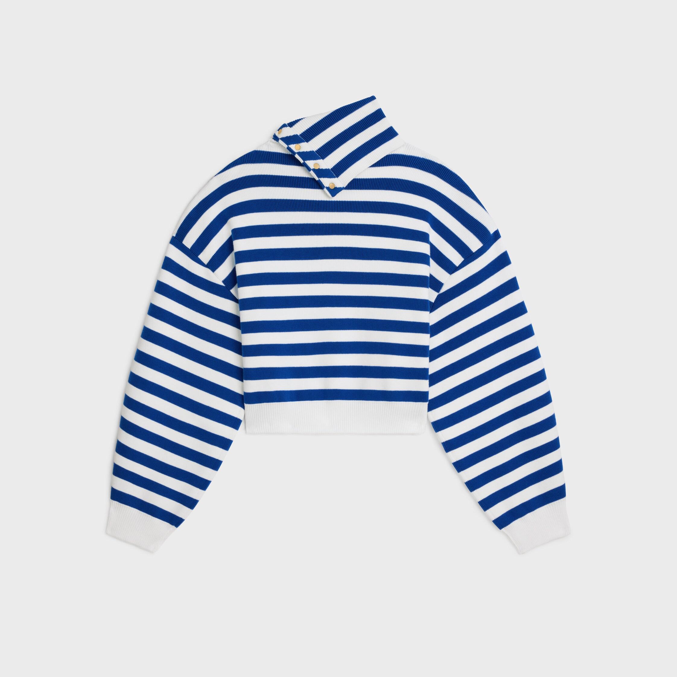 pull col haut en coton